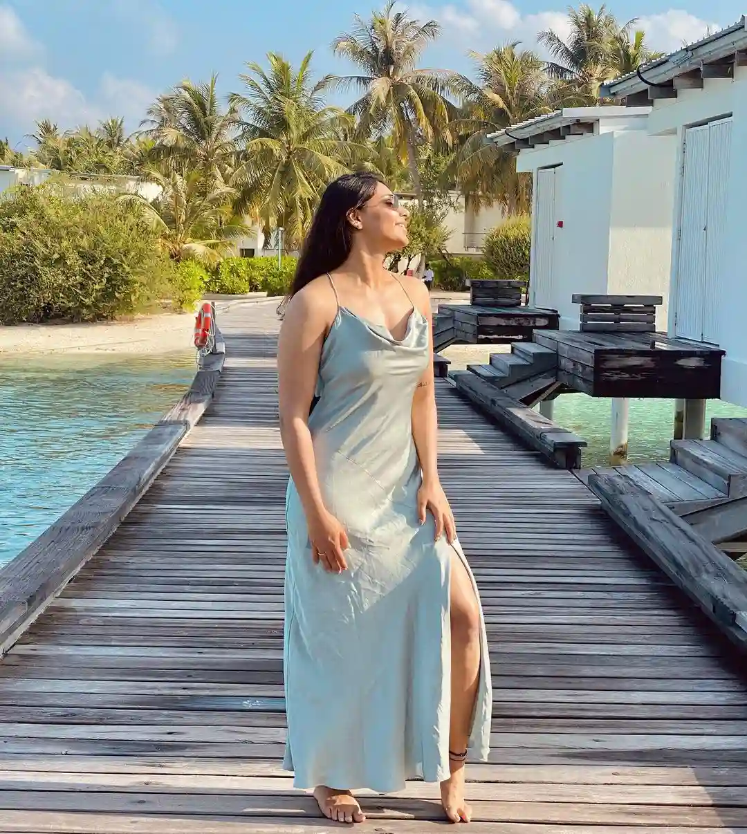 Kantara Heroine Sapthami Gowda enjoying in Maldives