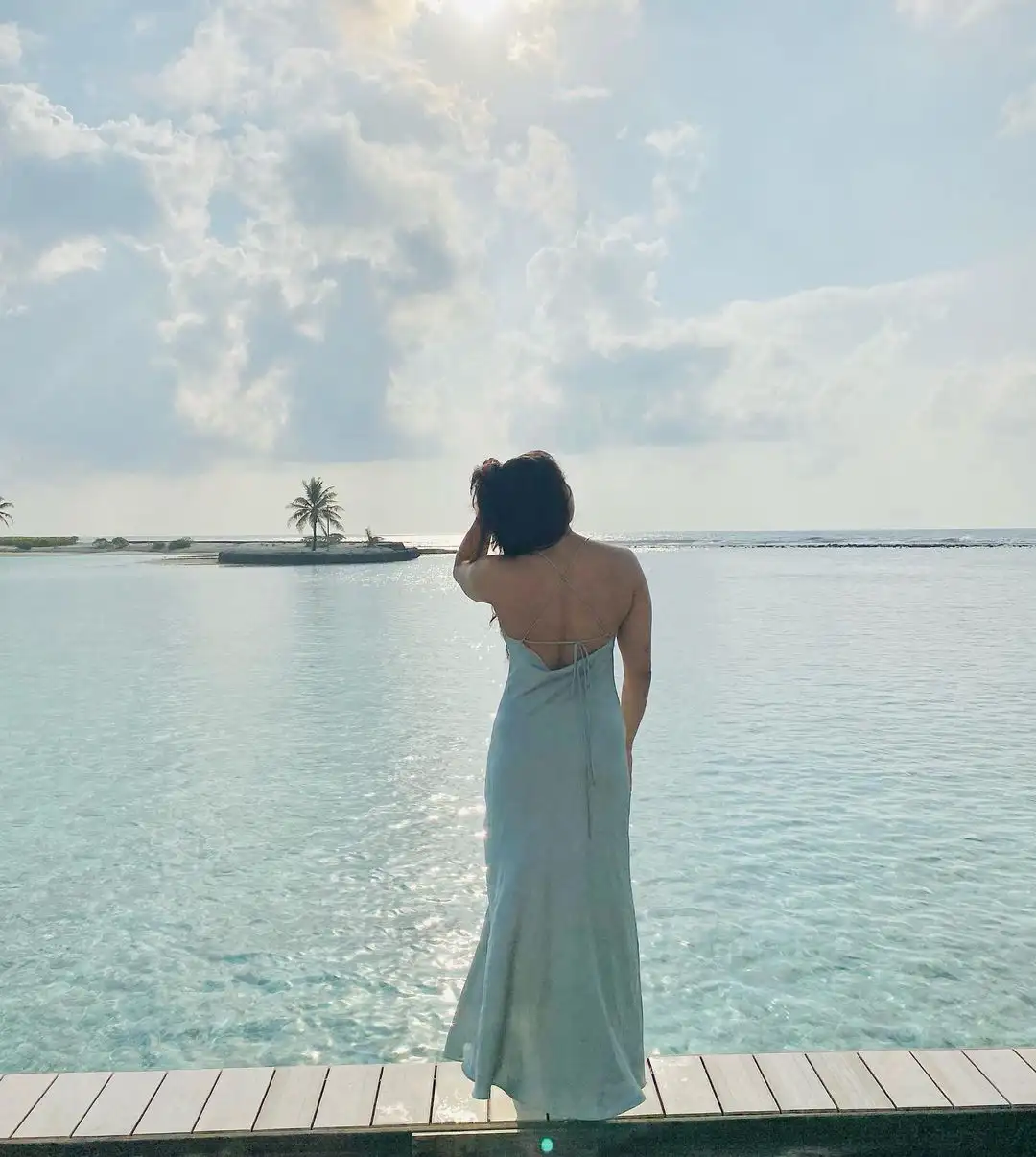 Kantara Heroine Sapthami Gowda enjoying in Maldives