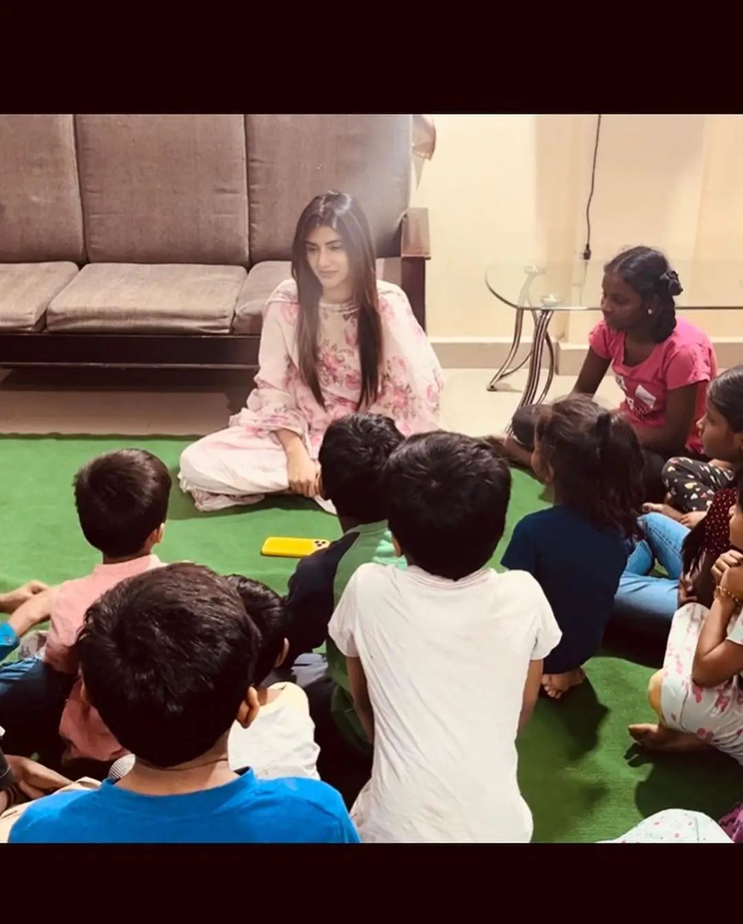 Sreeleela spent some valuable time with Orphanage kids