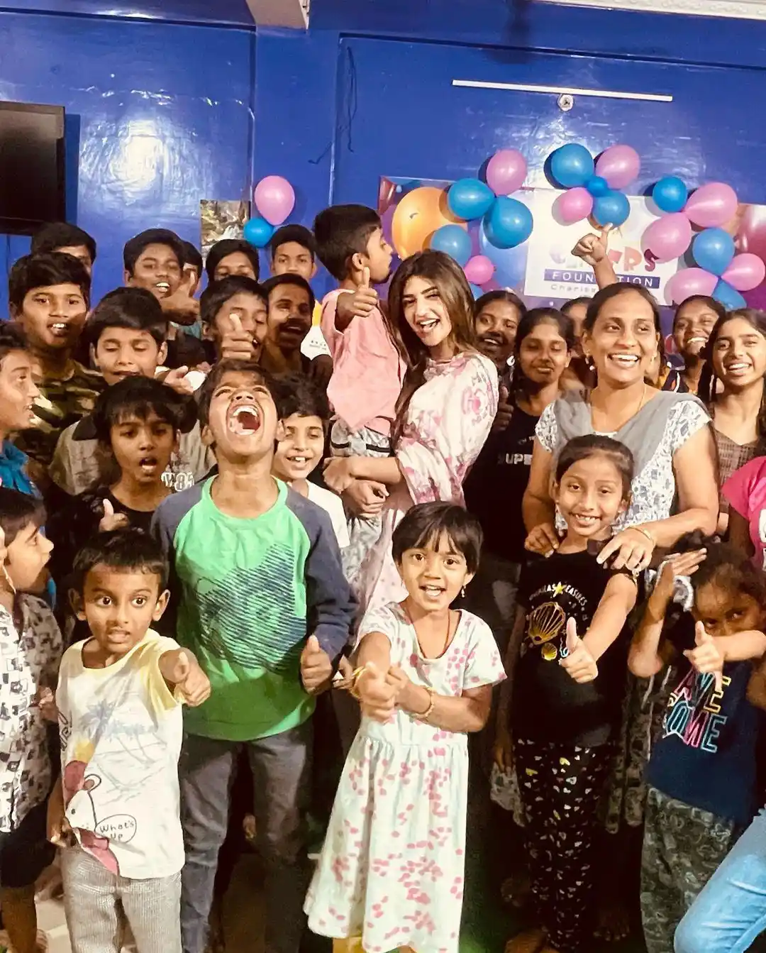 Sreeleela spent some valuable time with Orphanage kids