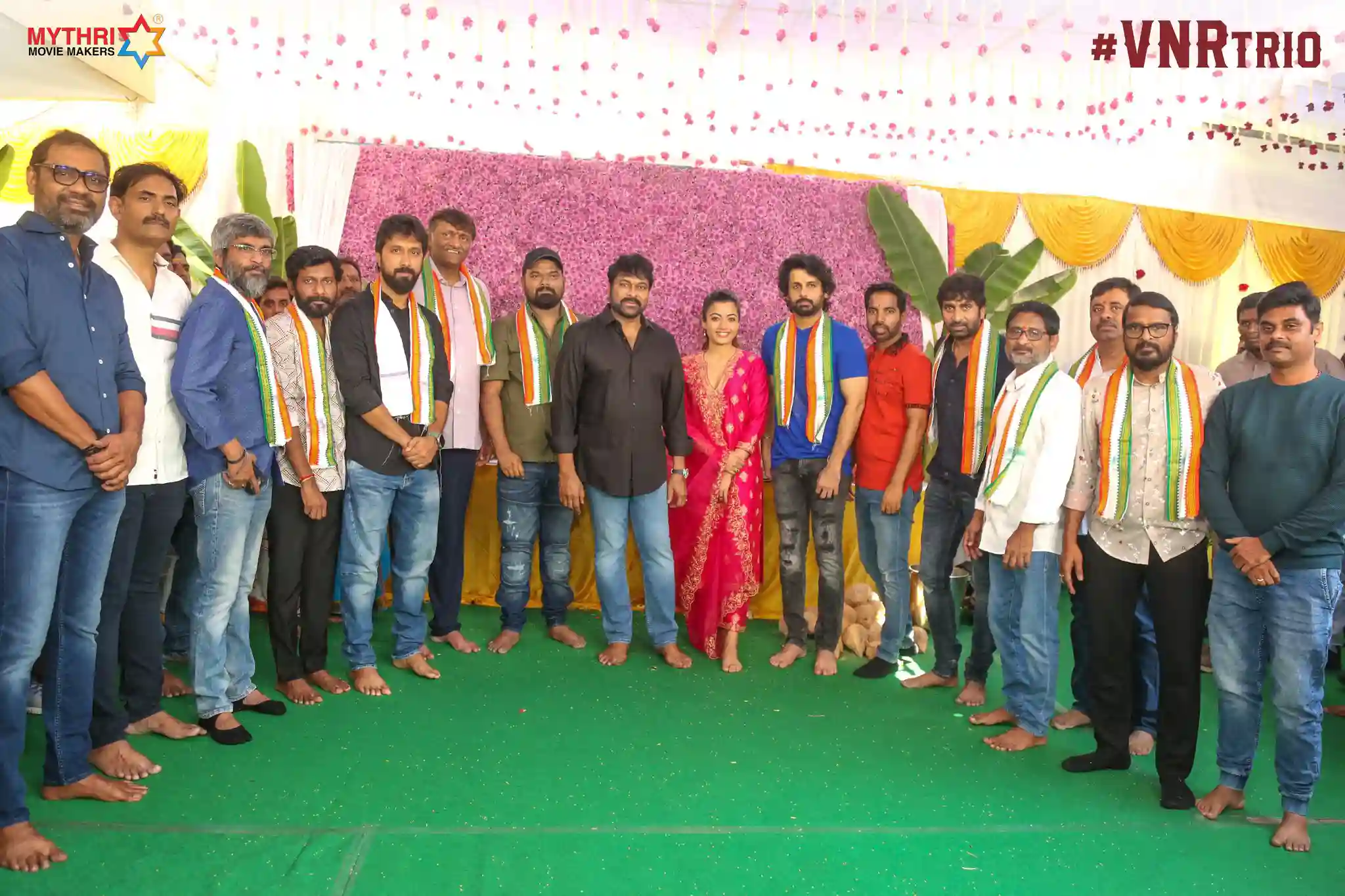 chiranjeevi launched Nithiin and Rashmika new movie gallery