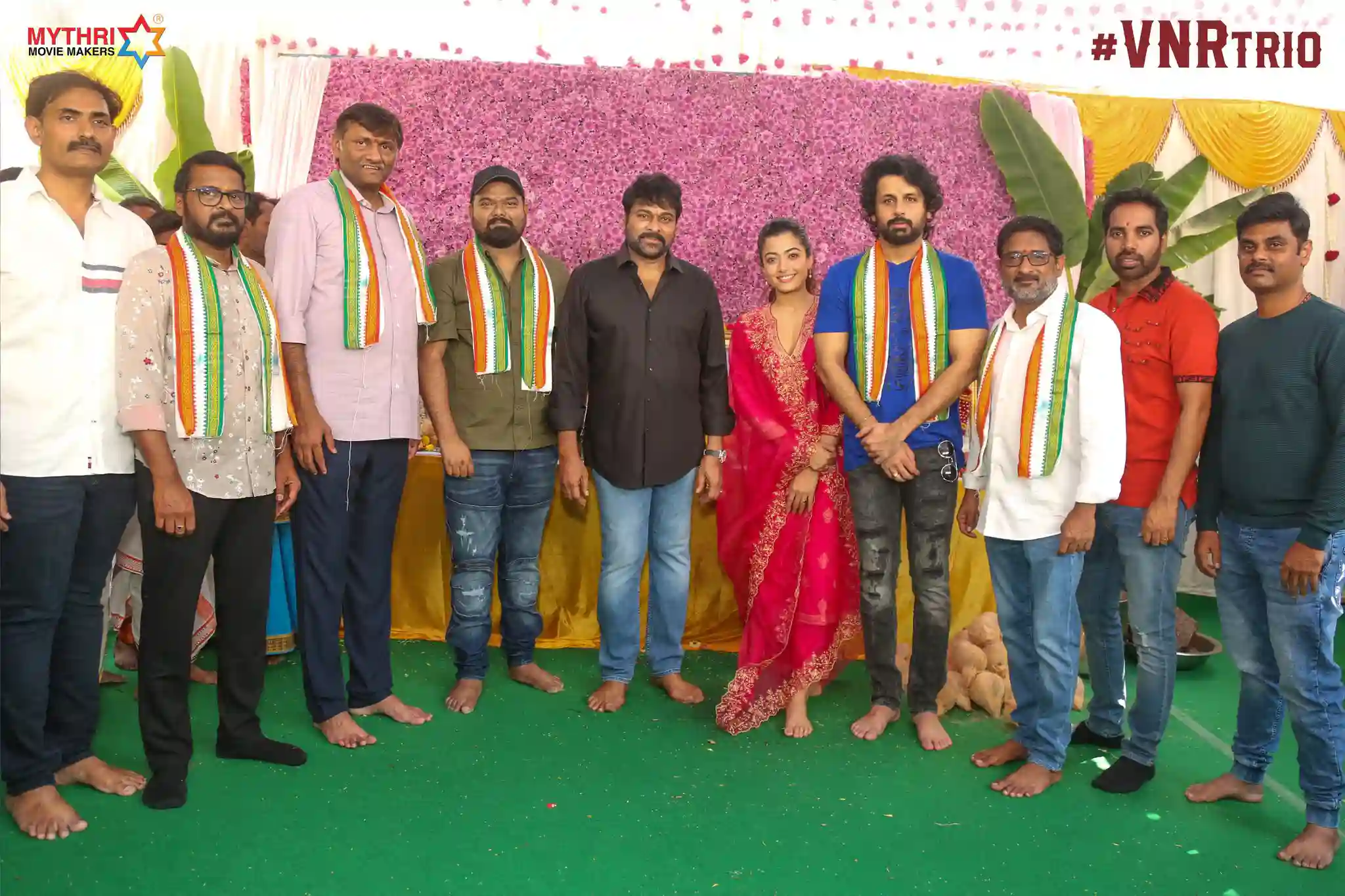 chiranjeevi launched Nithiin and Rashmika new movie gallery