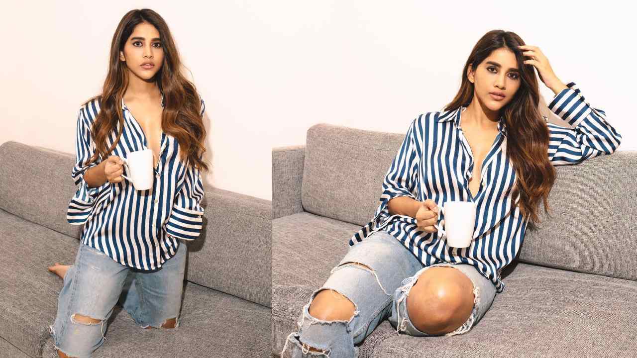 Nabha Natesh : చిరిగిన ప్యాంటు.. చేతిలో కాఫీ కప్పుతో.. నభా నటేష్ స్టైలిష్ లుక్స్..