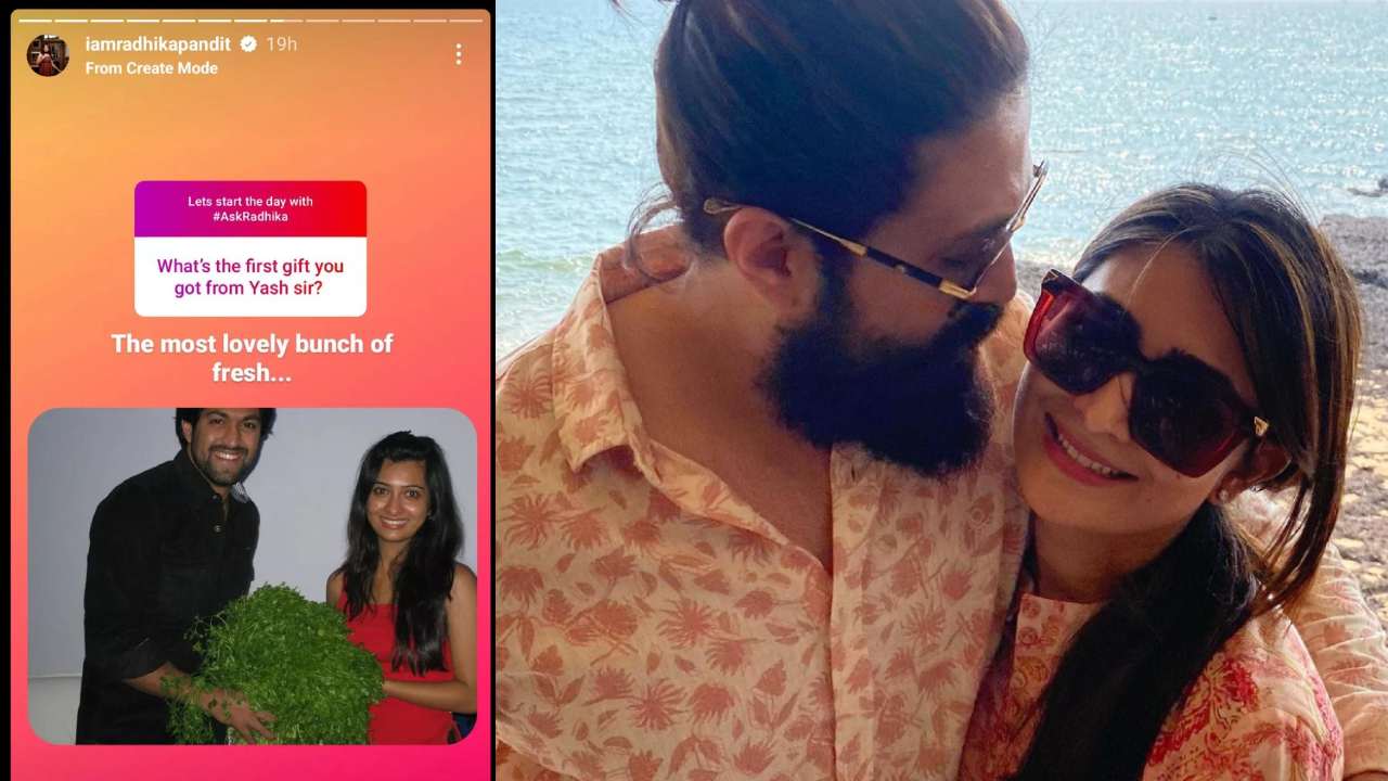 Yash-Radhika : KGF స్టార్ యశ్ తన భార్యకి ఫస్ట్ గిఫ్ట్ ఏం ఇచ్చాడో తెలుసా?.. తెలిస్తే నవ్వాపుకోలేరు.. ఫోటో షేర్ చేసిన రాధికా పండిట్..