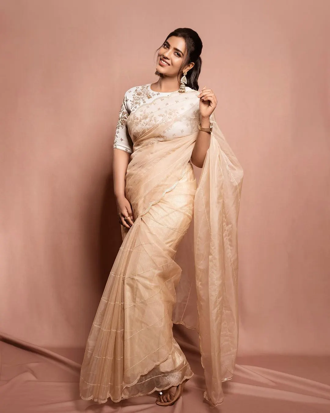 Aishwarya Rajesh Shines in Saree at an Award Function