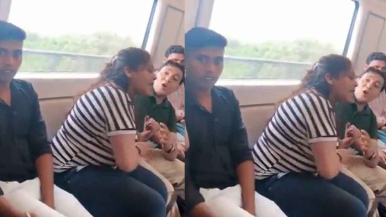 Delhi Metro : వామ్మో.. అమ్మాయేనా? తూలుతూ, ఊగుతూ, బూతులు తిడుతూ.. మెట్రోలో యువతి రచ్చ రచ్చ