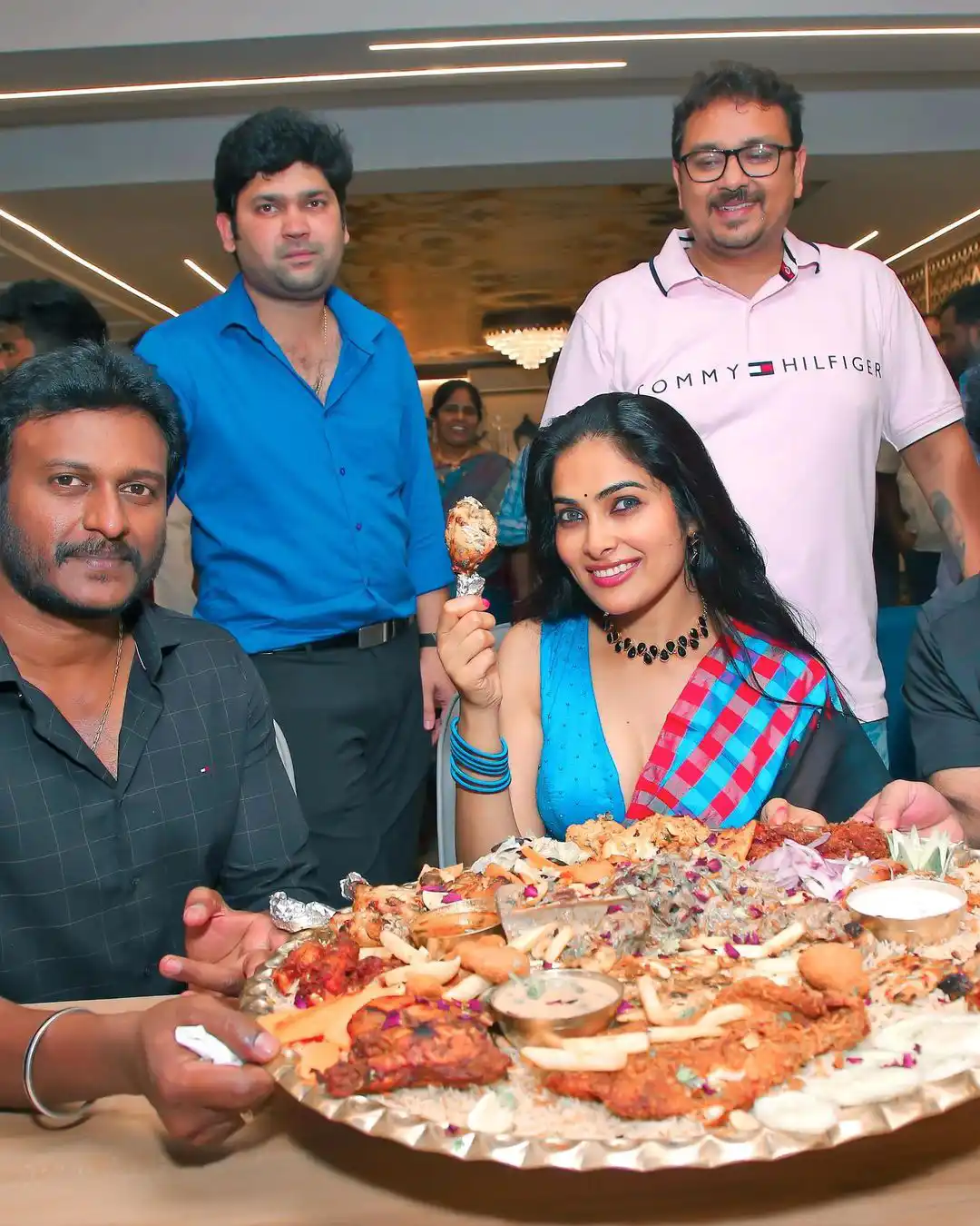 Divi Vadthya participated in a restaurant opening at Hyderabad