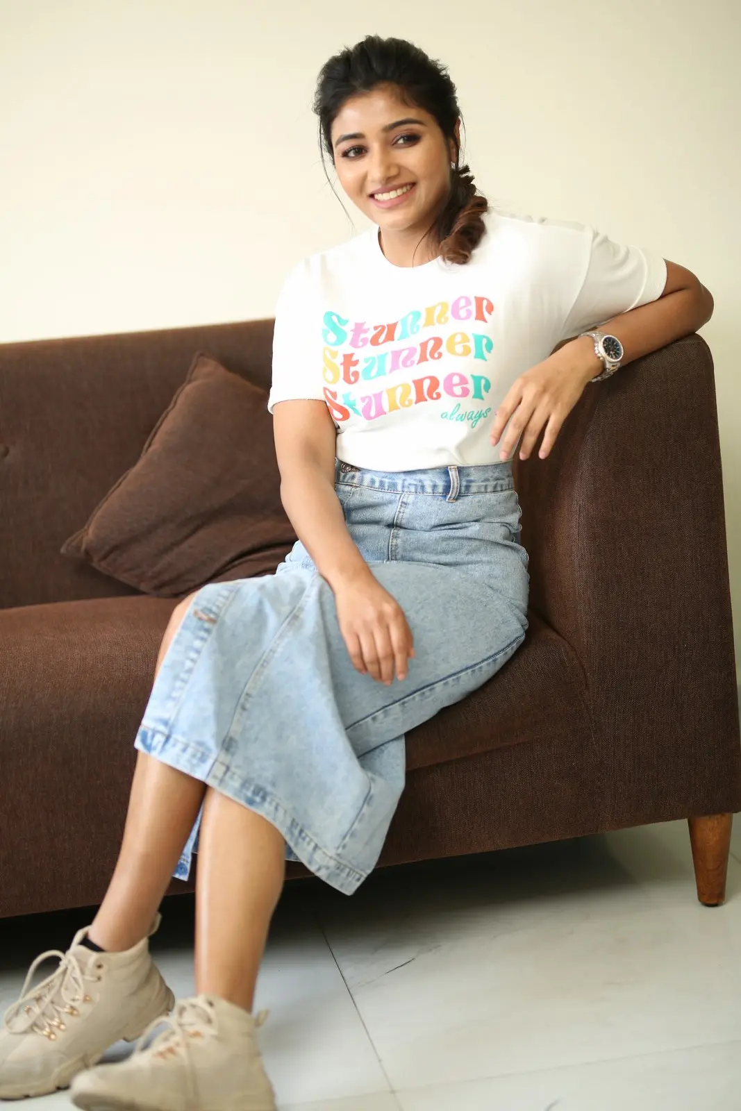 Mirnaa Menon cute poses in Ugram Movie Promotions