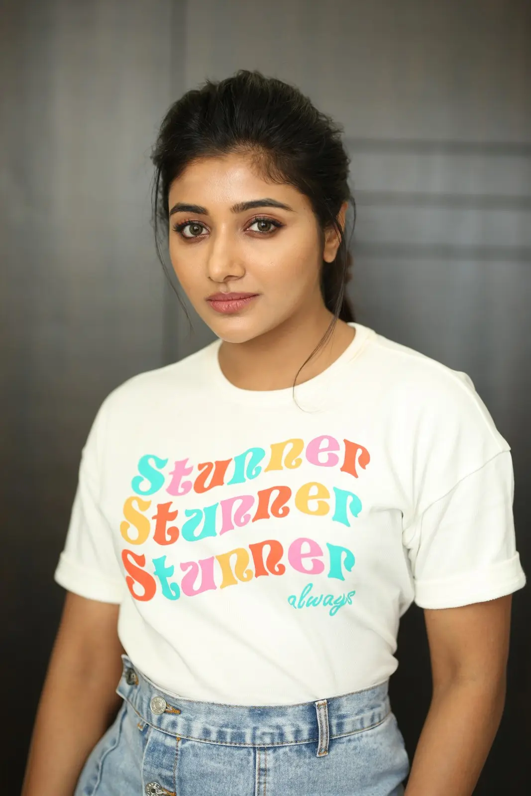 Mirnaa Menon cute poses in Ugram Movie Promotions