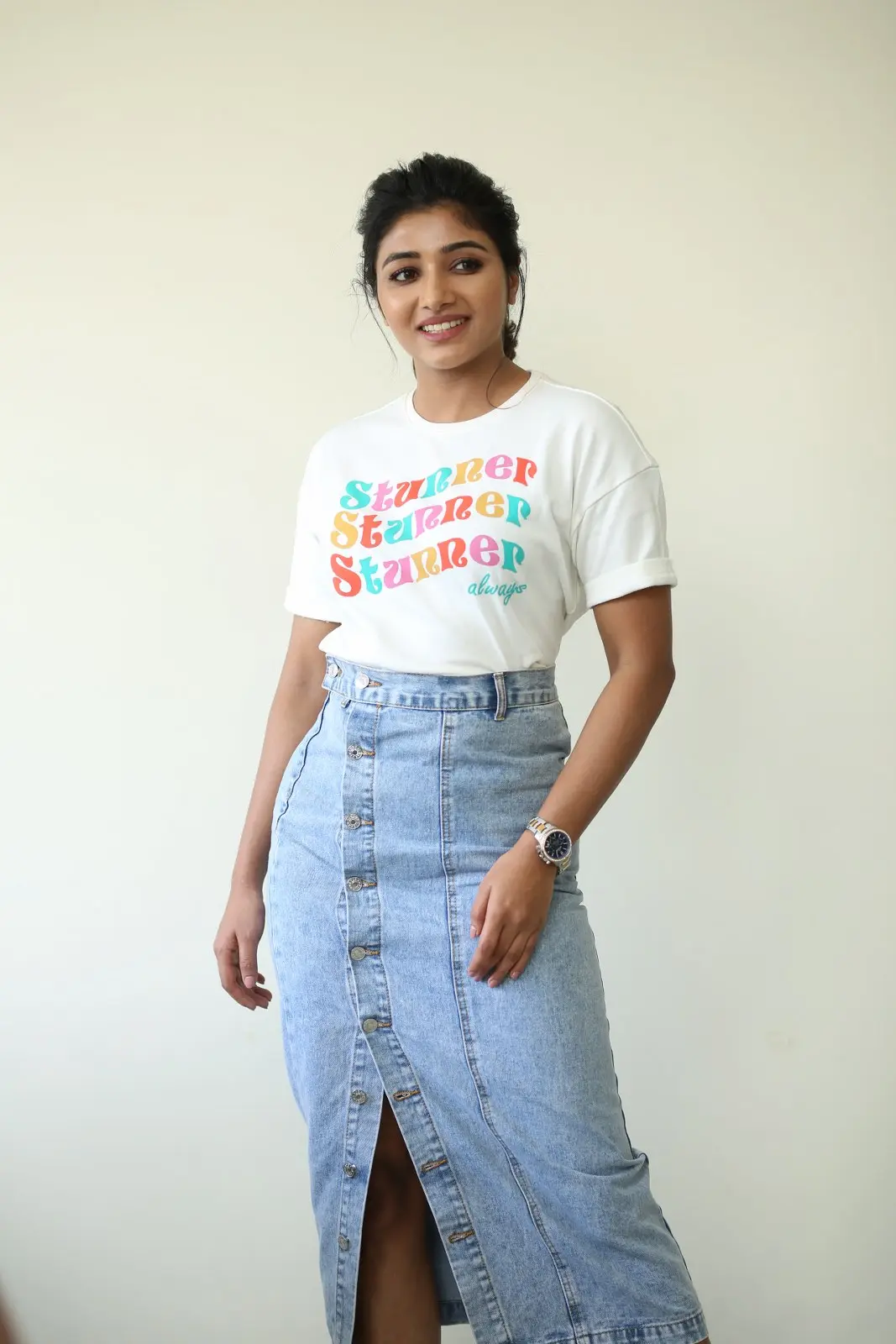 Mirnaa Menon cute poses in Ugram Movie Promotions