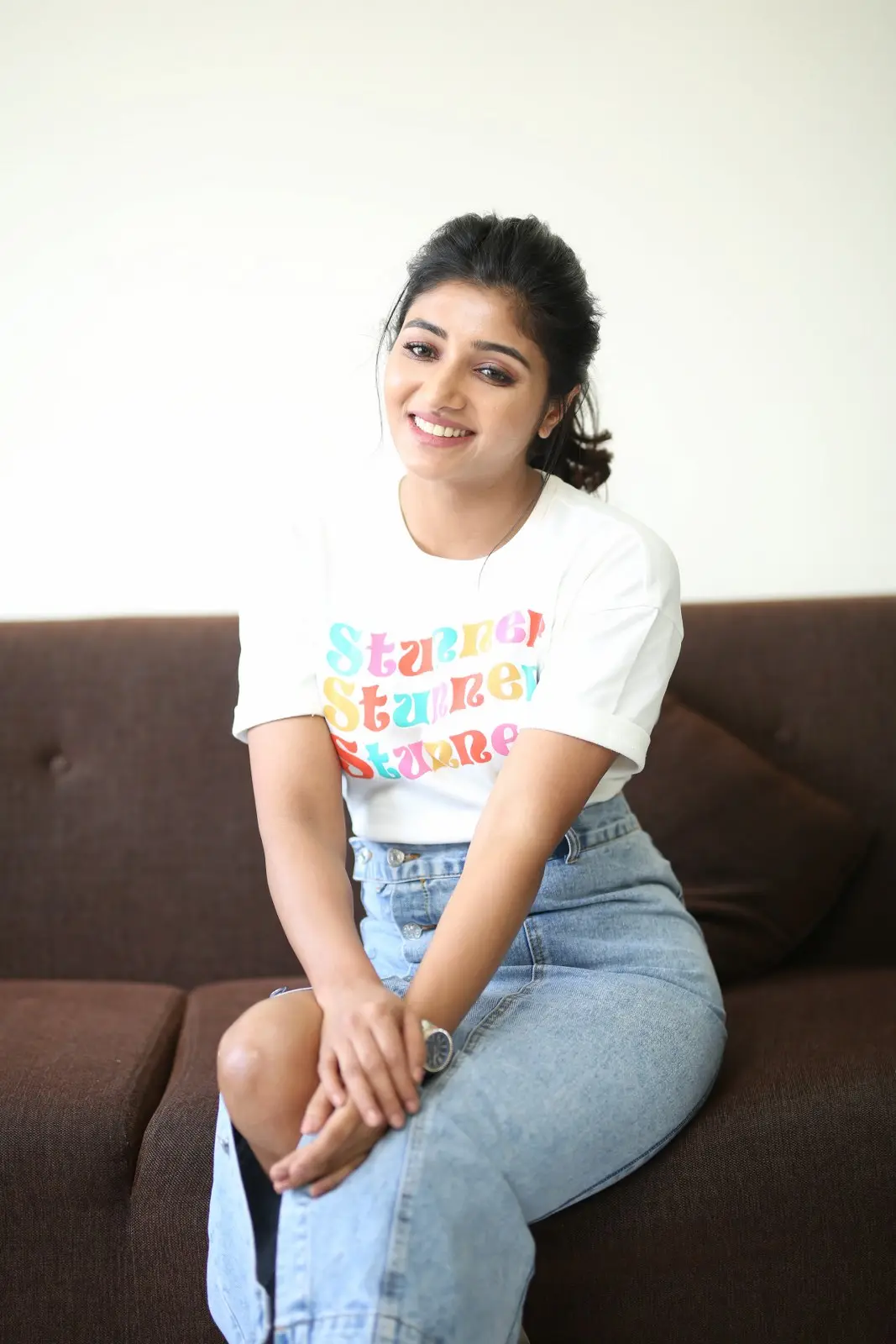 Mirnaa Menon cute poses in Ugram Movie Promotions
