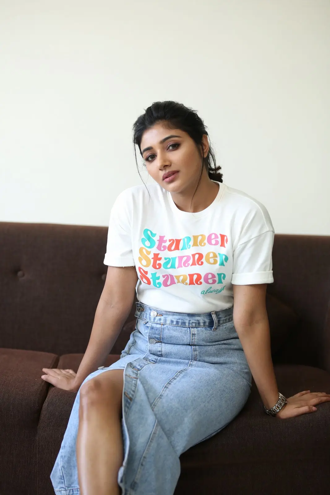 Mirnaa Menon cute poses in Ugram Movie Promotions