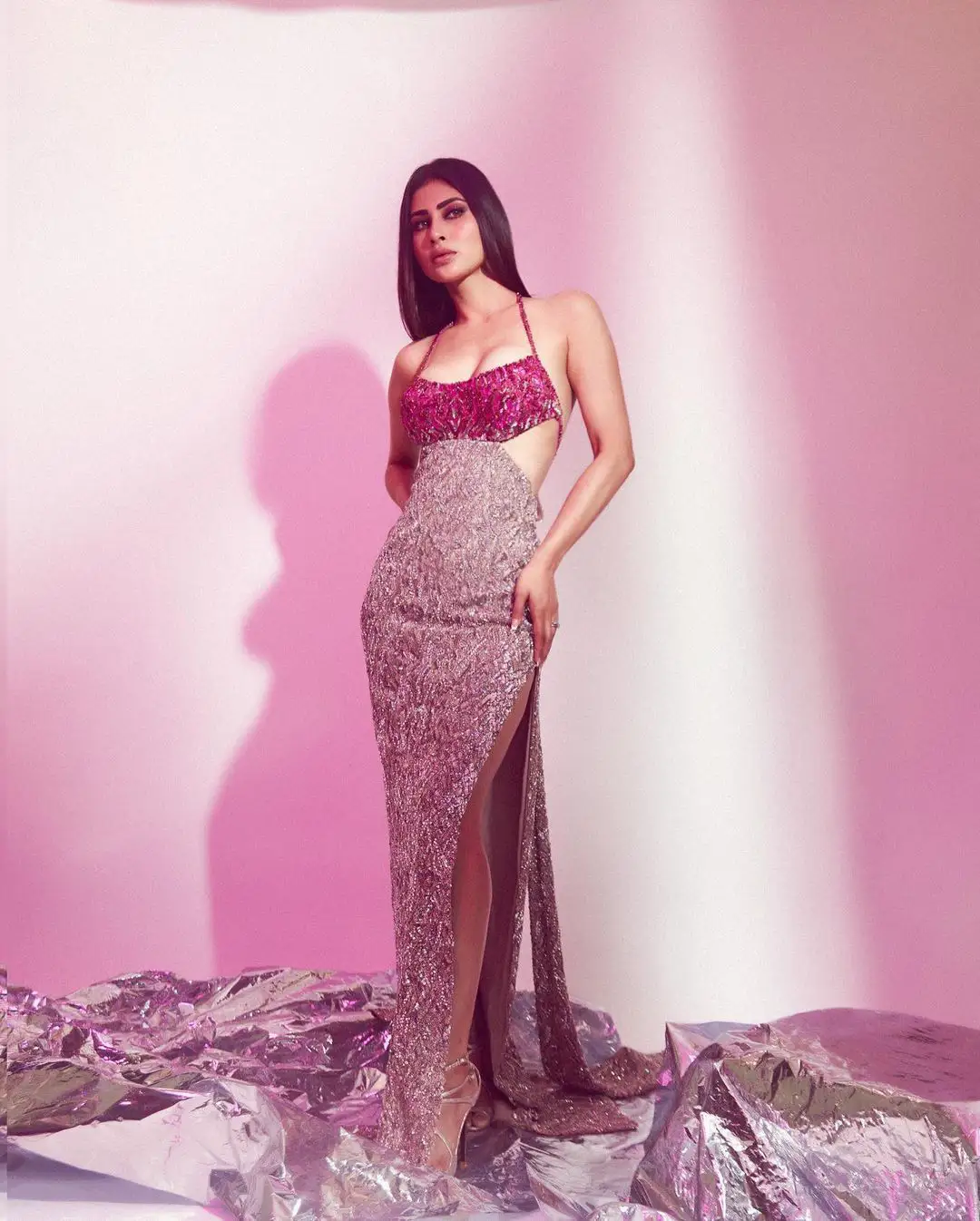 Mouni Roy mesmerizing photoshoot in pink dress