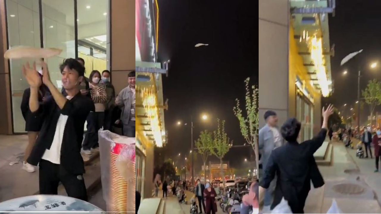 Flying Pizza : ఫ్లయింగ్ పిజ్జా చూసారా? ఒక్క క్షణం ఆలస్యం చేయకుండా చూసేయండి..