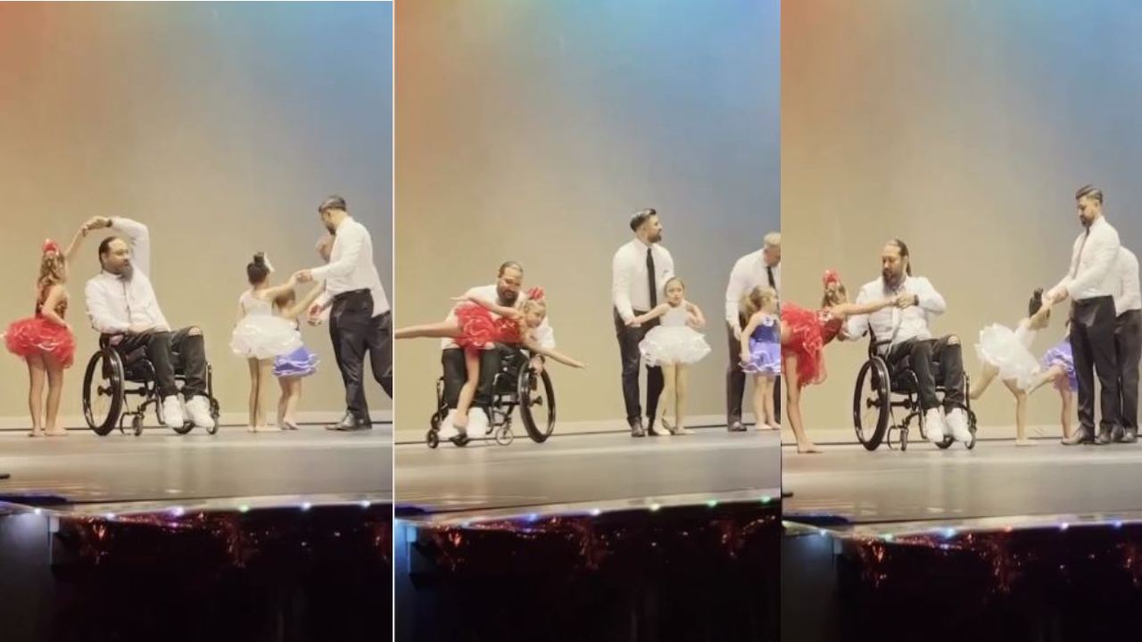 Great Father : కూతురి కోసం ఎంత కష్టమైనా సరే.. స్కూల్ ఈవెంట్‌లో వీల్ ఛైర్‌పై కూర్చుని డాన్స్ చేసిన తండ్రి