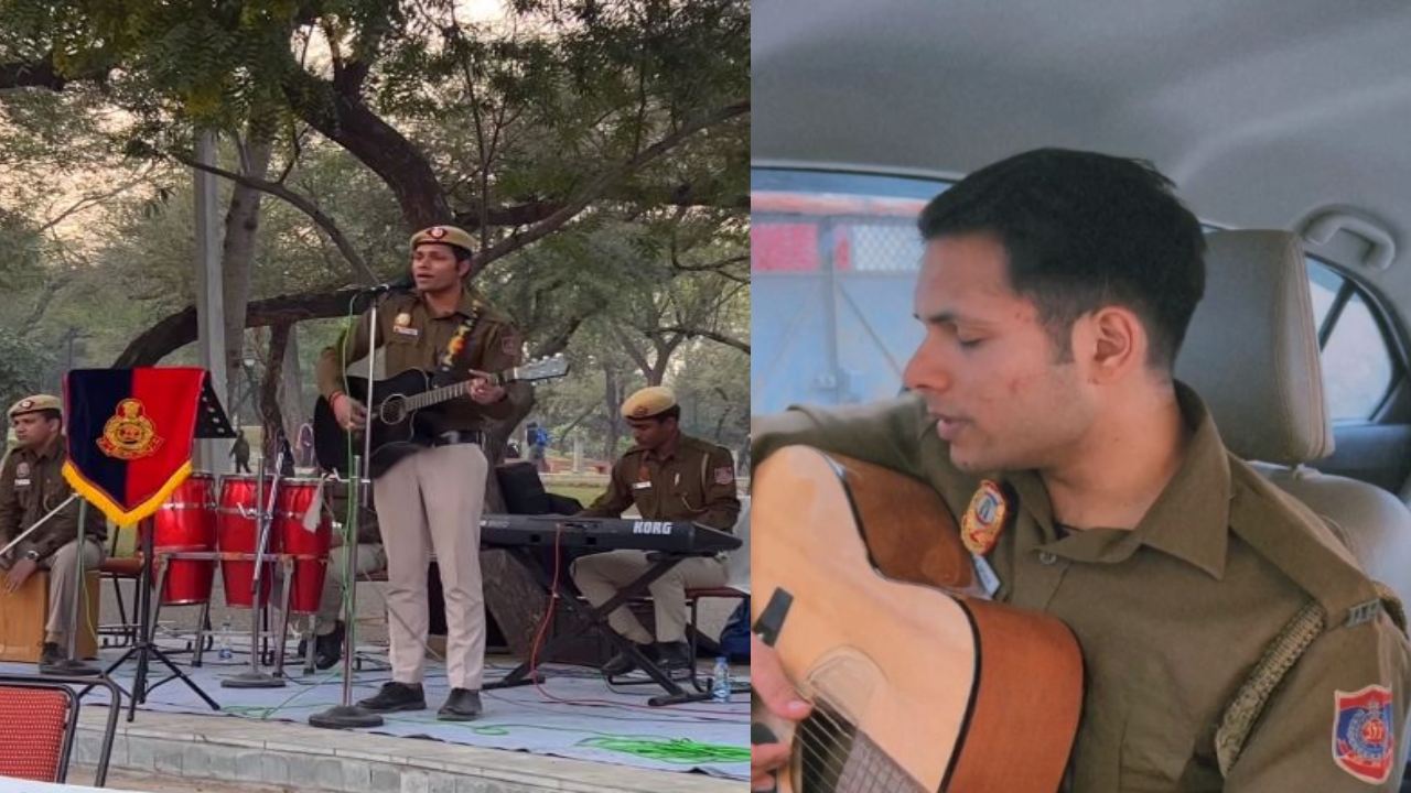 Delhi Police : అద్భుతంగా పాట పాడిన ఢిల్లీ పోలీస్.. సోషల్ మీడియాలో సంచలనం రేపుతున్న వీడియో