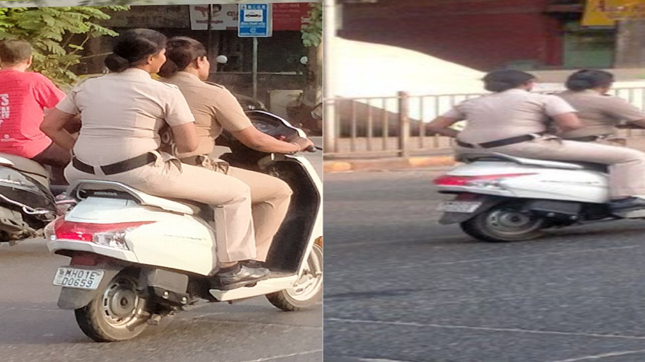 helmetless cops : హెల్మెట్ లేకుండా స్కూటర్ నడిపిన మహిళా పోలీసులు ఫోటో వైరల్
