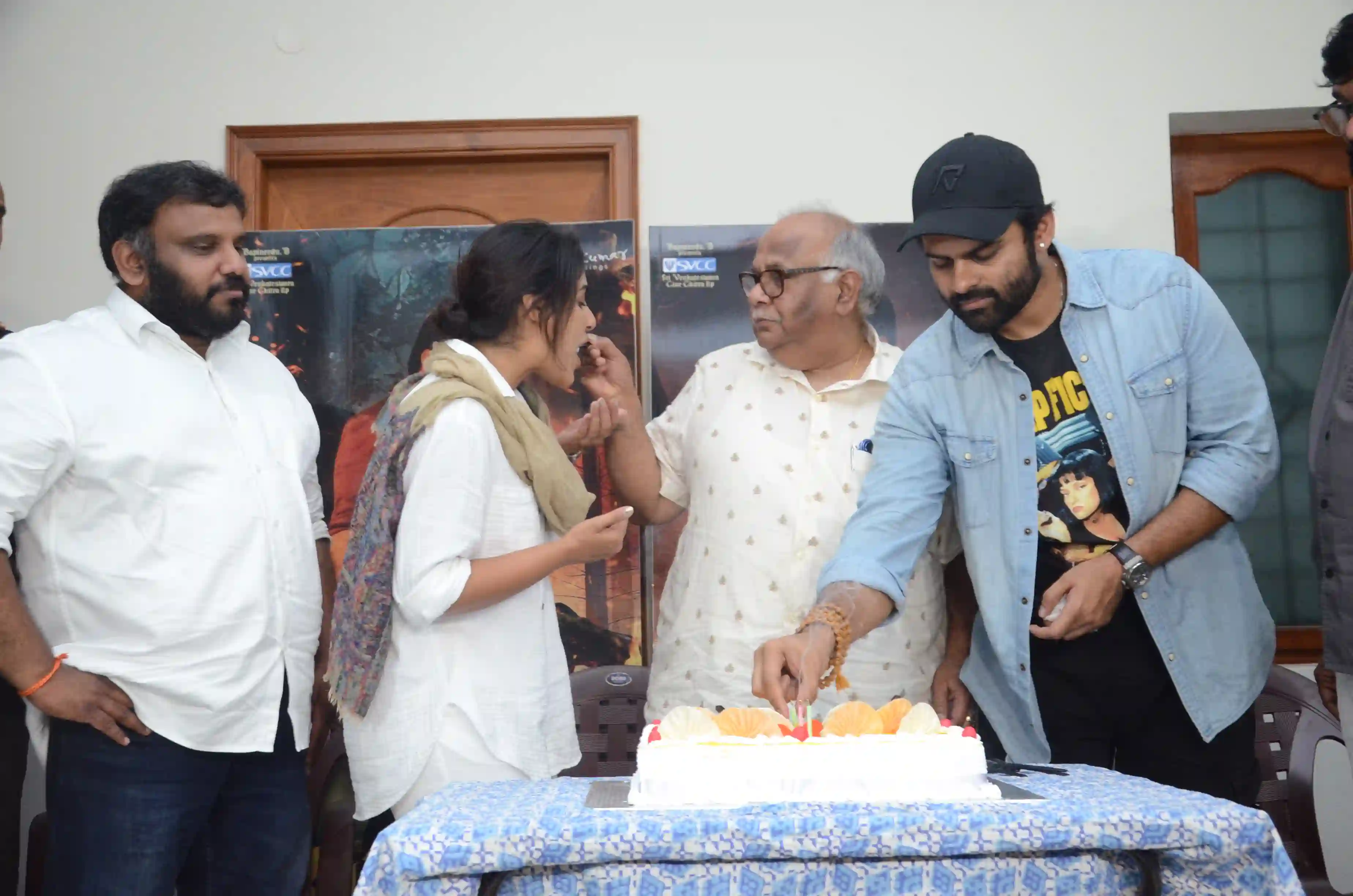Sai Dharam Tej Samyuktha Menon Virupaksha success celebrations photos
