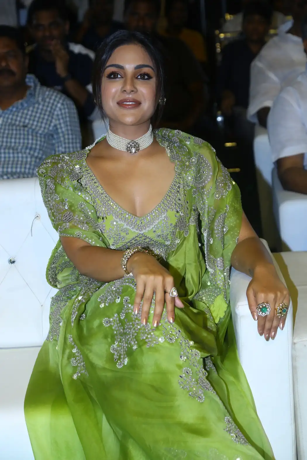 Samyukatha Menon stunning looks in Traditional Dress at Virupaksha Pre Release Event