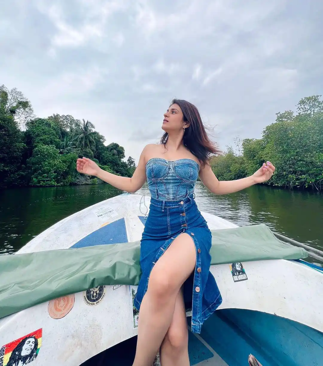Shraddha Das enjoying in Sri Lanka