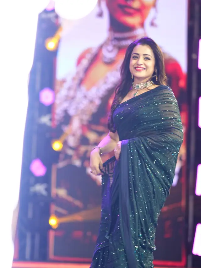 Trisha Krishnan Mesmerizing Looks in Black Saree