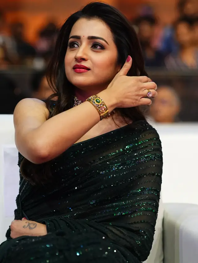 Trisha Krishnan Mesmerizing Looks in Black Saree