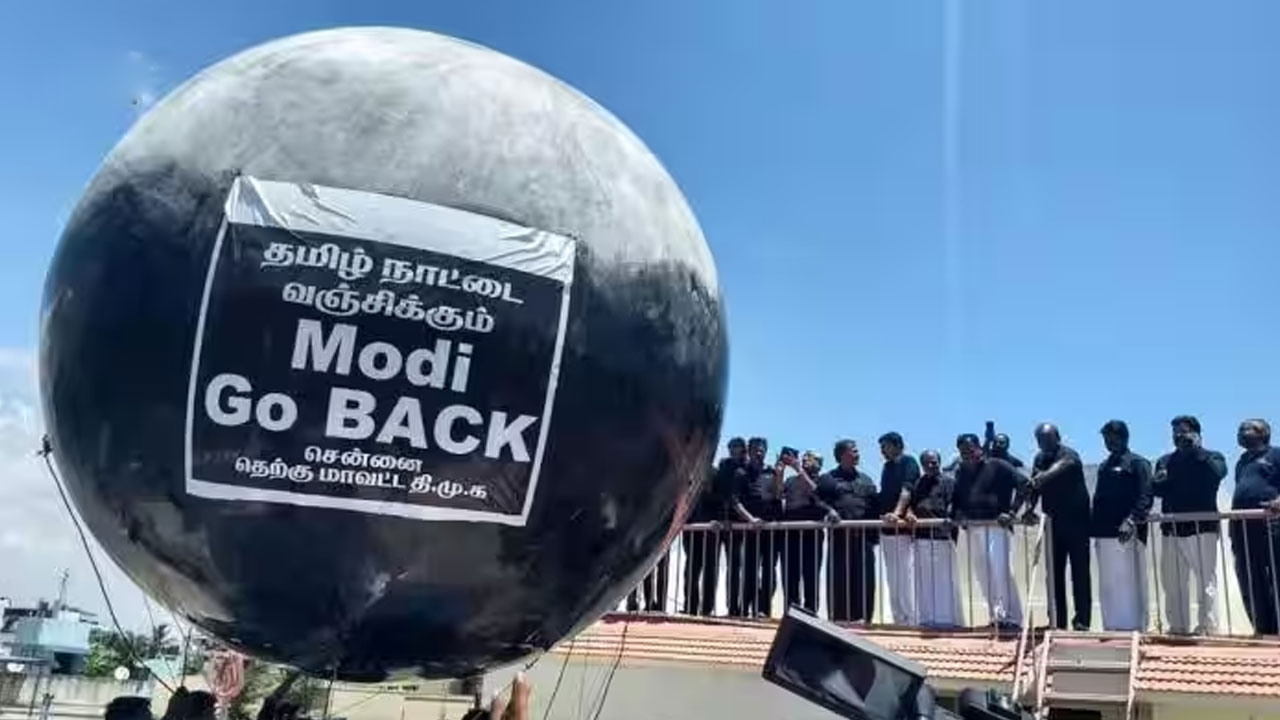 Go Back Modi: తమిళనాడులో మోదీకి మరోసారి నిరసన సెగ.. ‘గో బ్యాక్’ అంటూ తమిళుల నినాదాలు