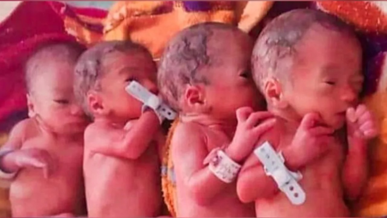 Woman Gives Birth To 4 Babies : దినసరి కూలి మహిళలకు ఒకే కాన్పులో నలుగురు శిశువులు జననం..