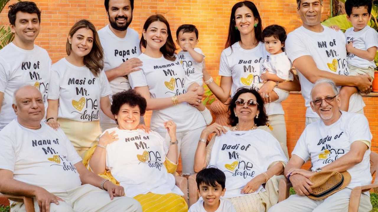 Kajal Aggarwal : కాజల్ తనయుడి ఫస్ట్ బర్త్ డే.. అందరూ ఒకే టీ షర్ట్స్‌లో.. కాజల్ ఫ్యామిలీ స్పెషల్ పిక్ చూశారా..