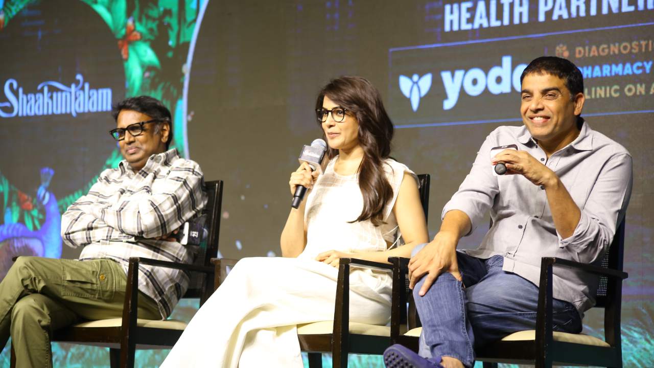 Shakunthalam Movie press meet : శాకుంతలం సినిమా ప్రెస్ మీట్ గ్యాలరీ..