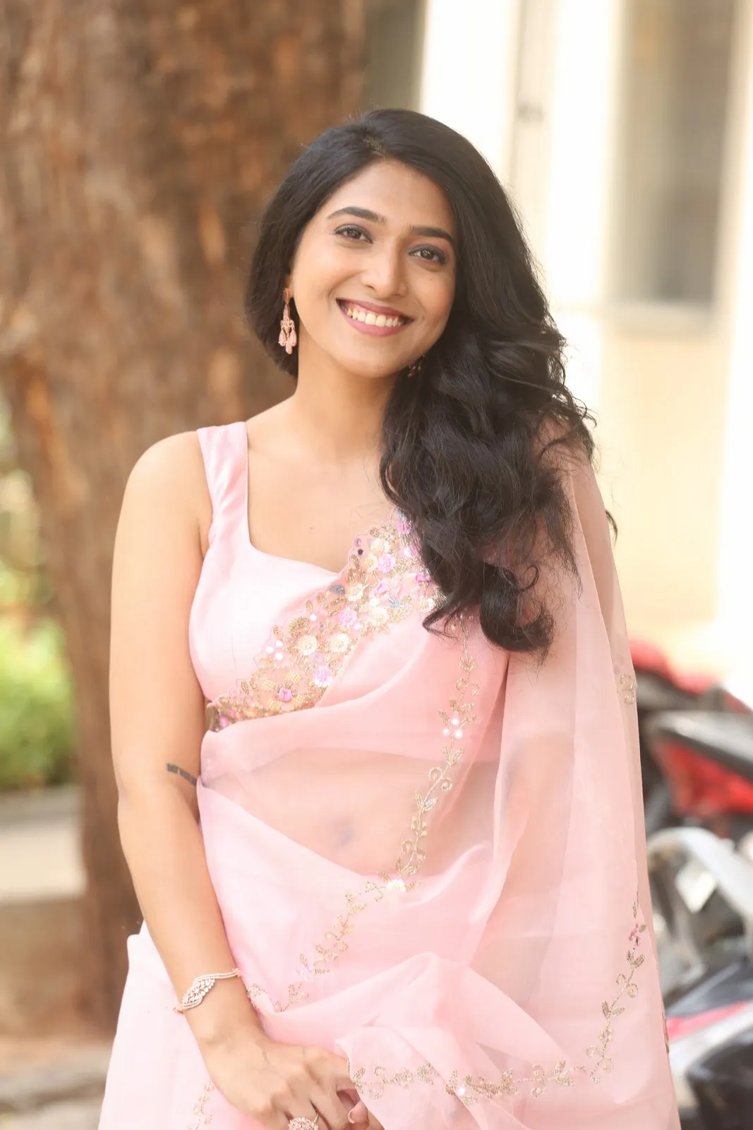 Apoorva Rao saree photos at Yash Puri Happy Ending Teaser launch
