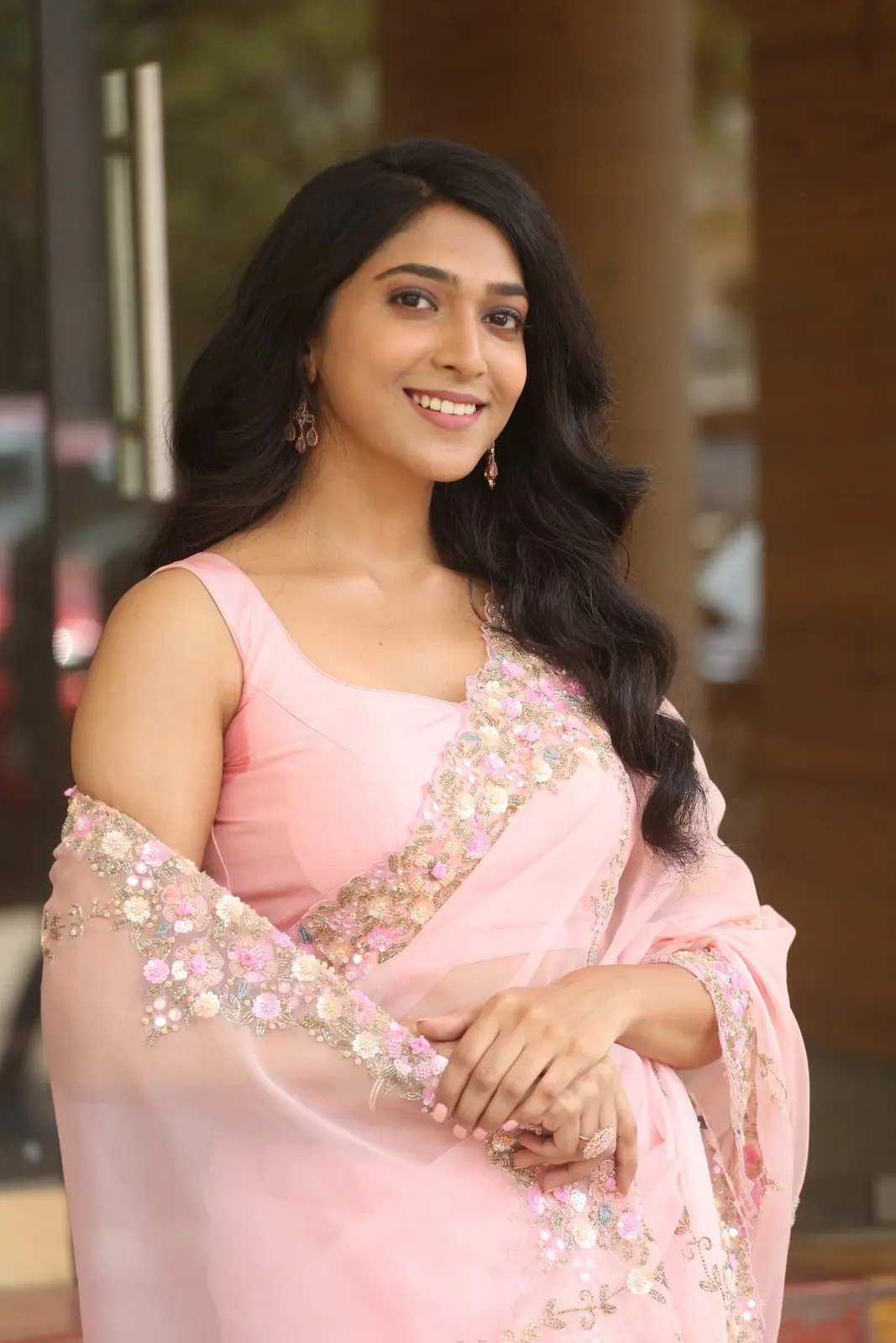 Apoorva Rao saree photos at Yash Puri Happy Ending Teaser launch