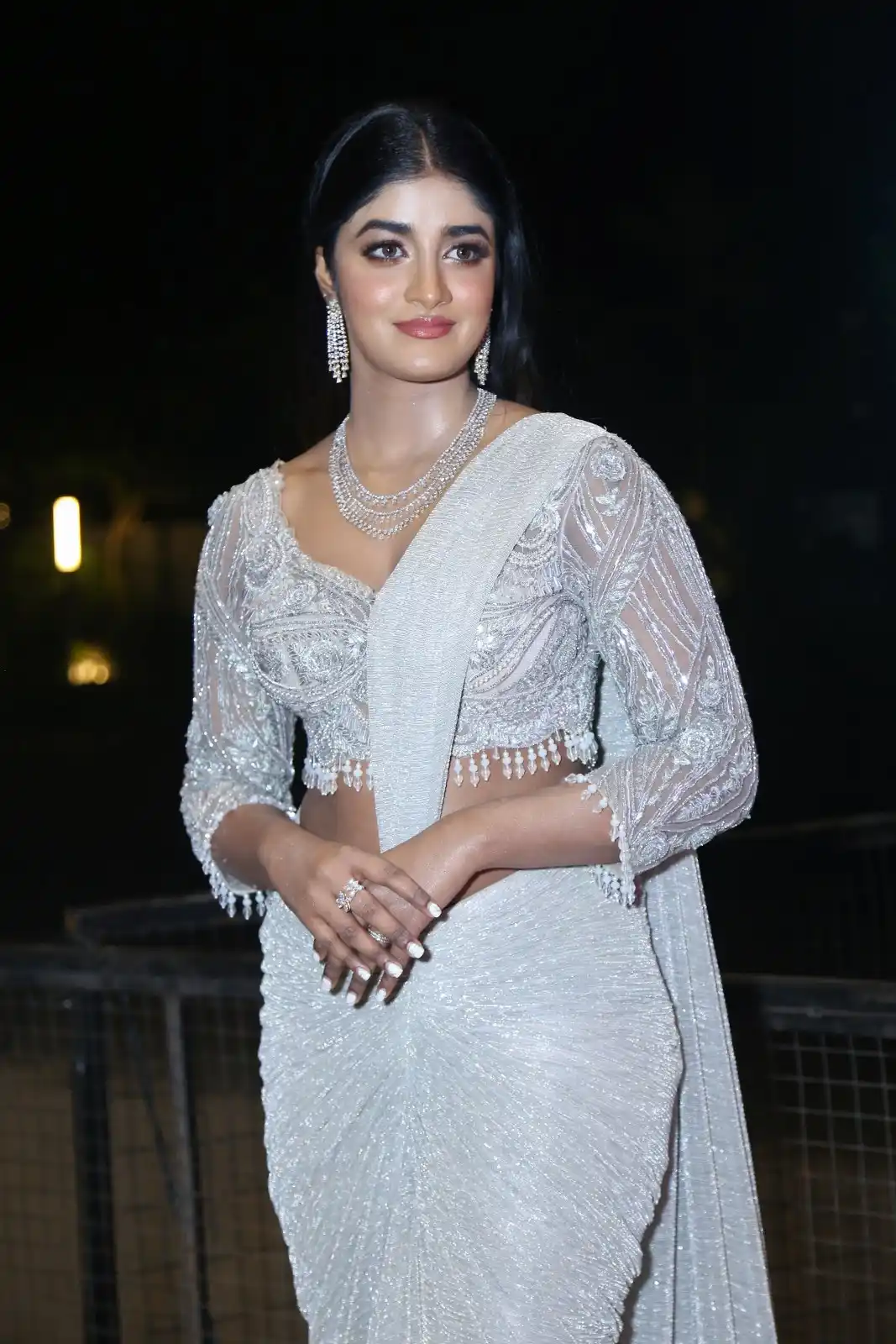 Dimple Hayahi Shines in Saree at Ramabanam Pre Release Event