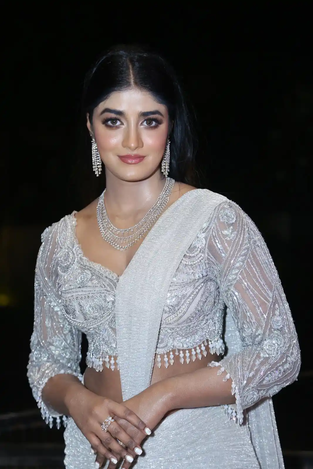 Dimple Hayahi Shines in Saree at Ramabanam Pre Release Event