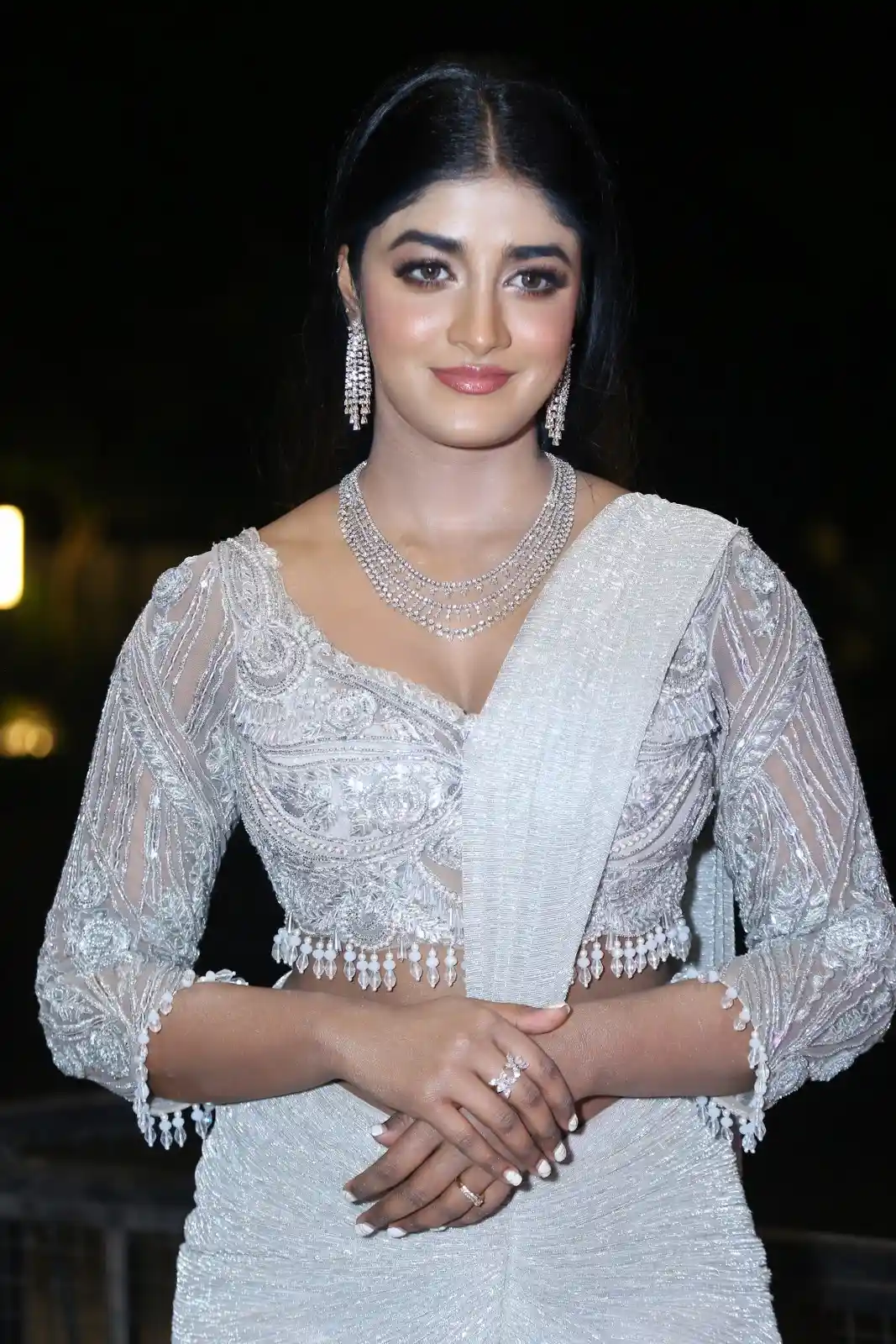 Dimple Hayahi Shines in Saree at Ramabanam Pre Release Event