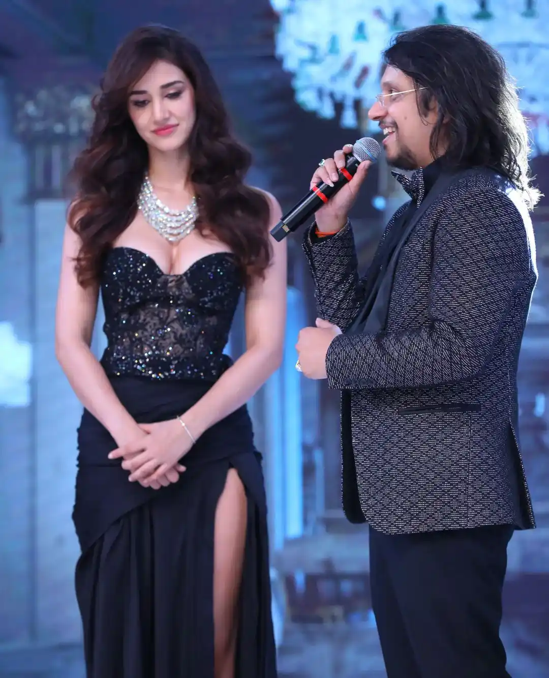 Disha Patani sizzling looks with Diamond Necklace