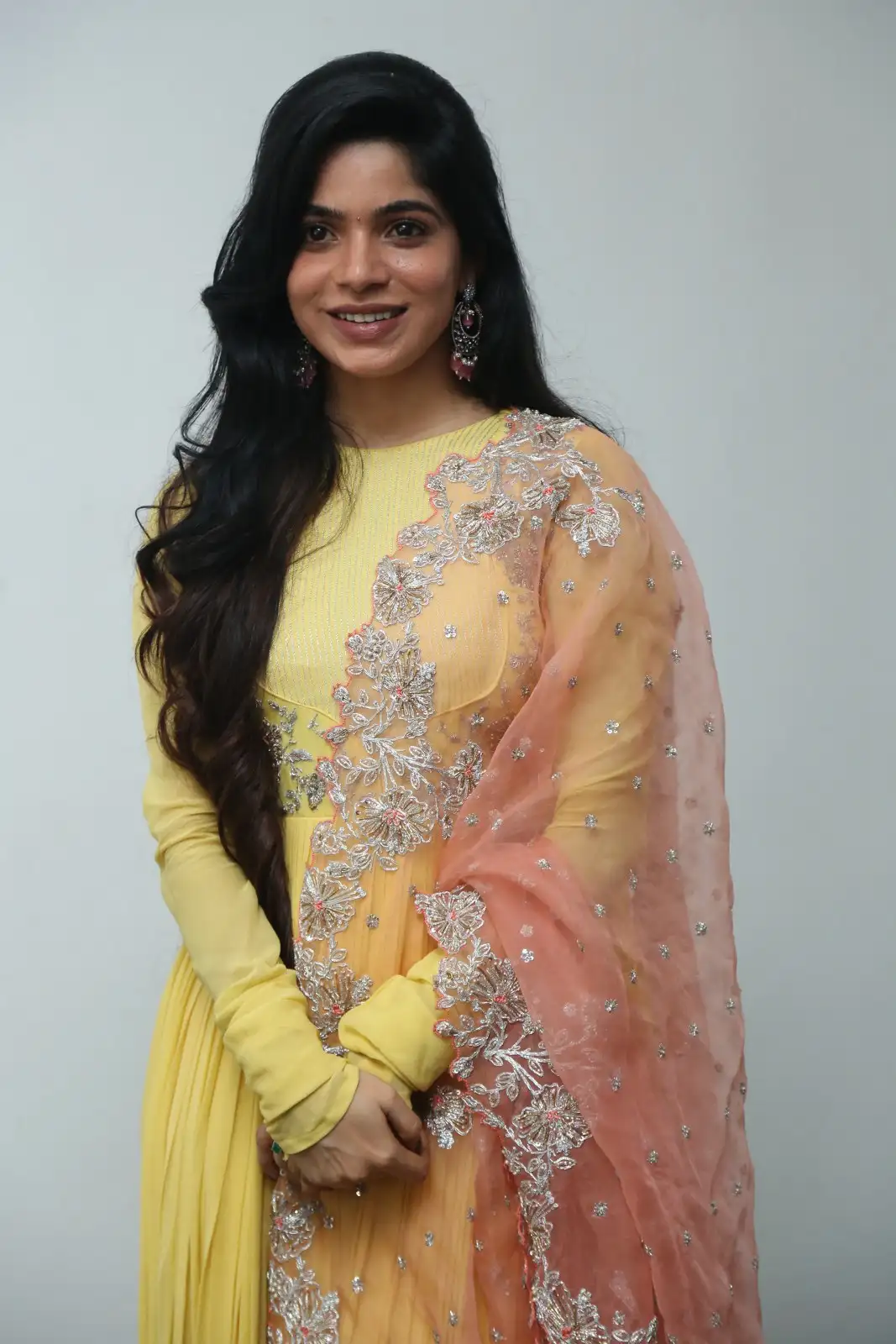 Divya Bharti mesmerizing looks at sudigali sudheer new movie opening event