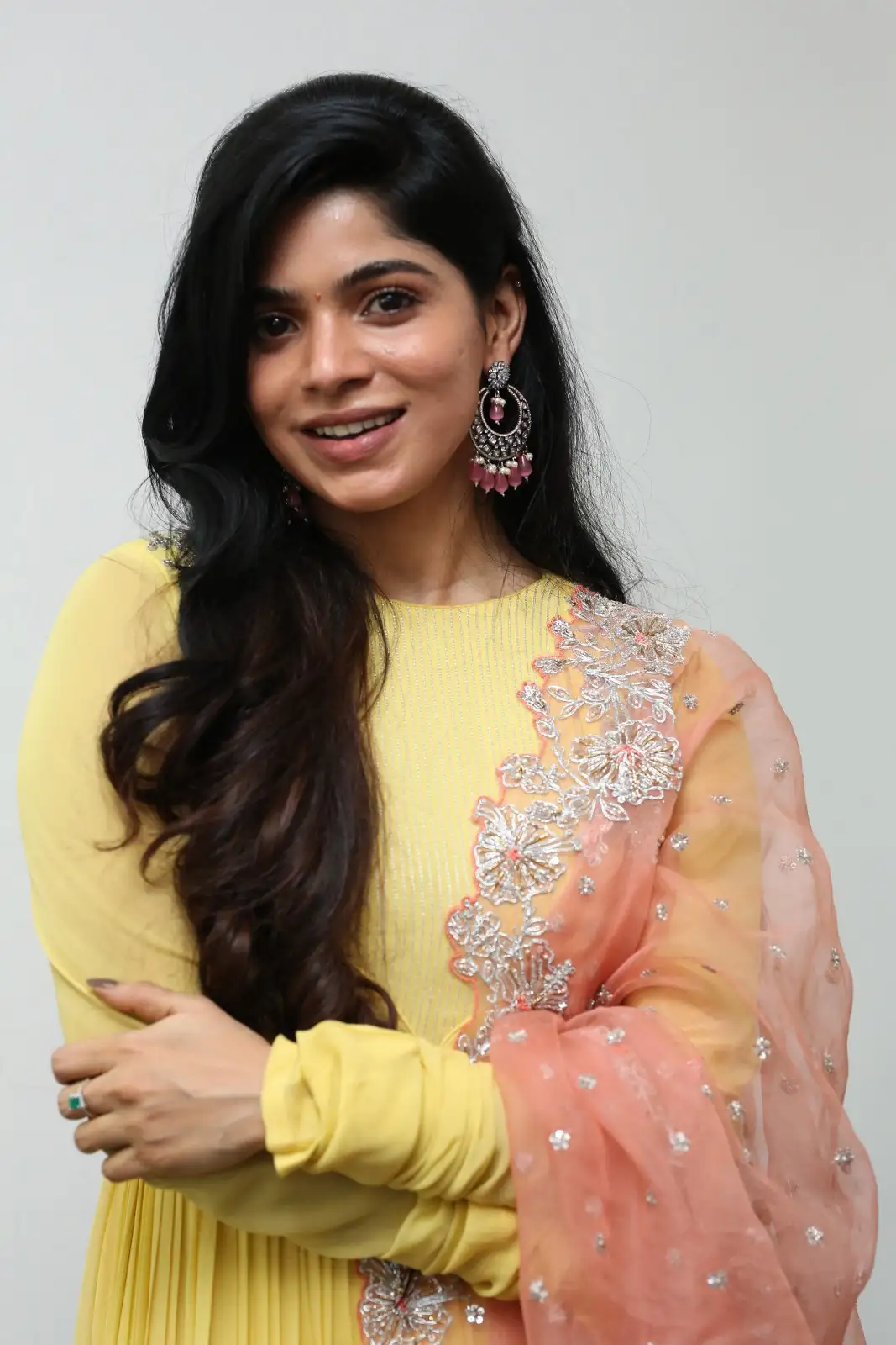 Divya Bharti mesmerizing looks at sudigali sudheer new movie opening event