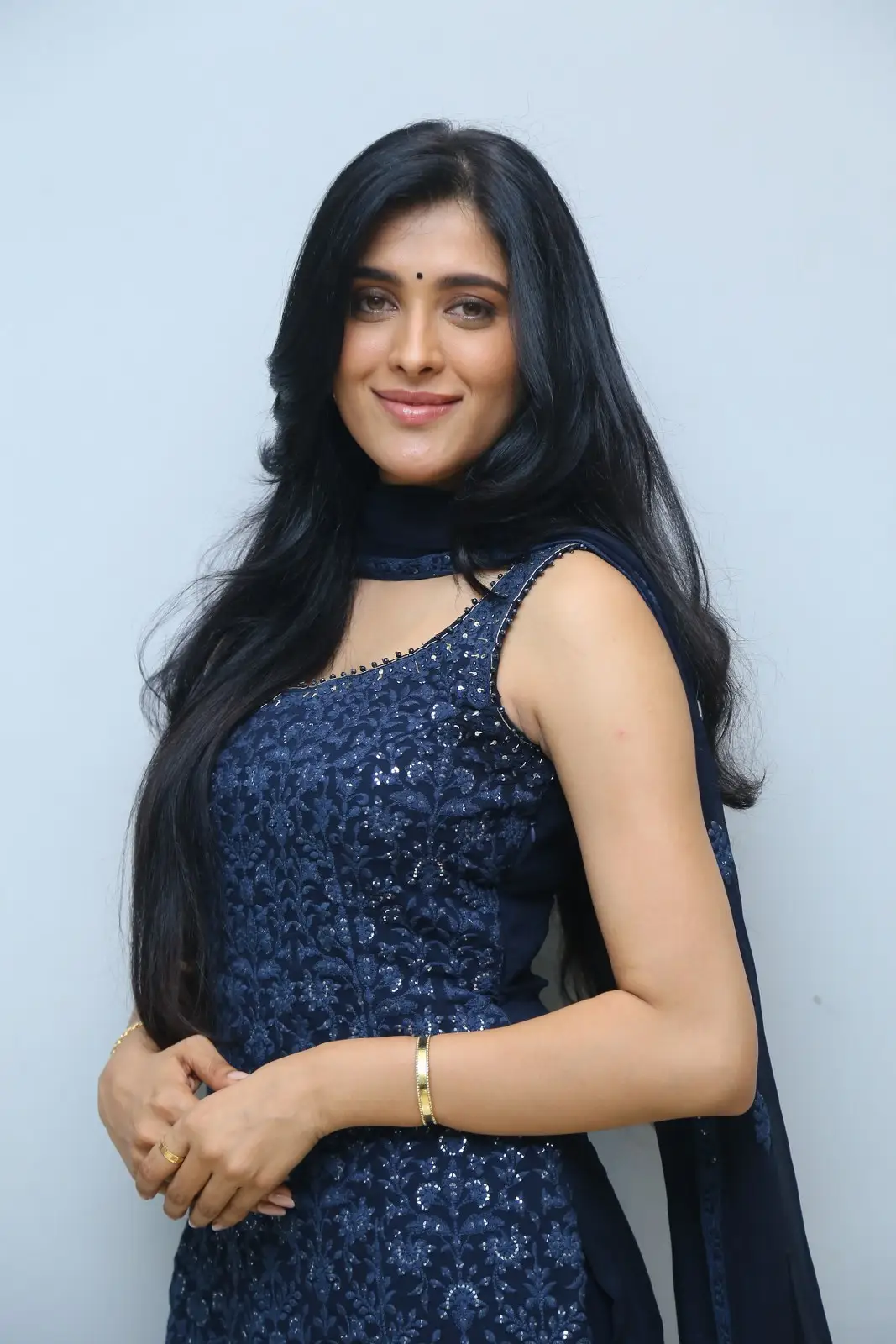 Geethika Tiwary poses at Ahimsa Movie Press meet