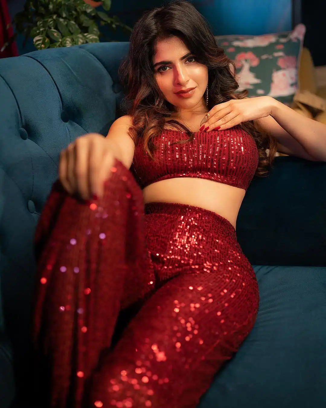 Iswarya Menon sizzling Photo Shoot in Red Dress