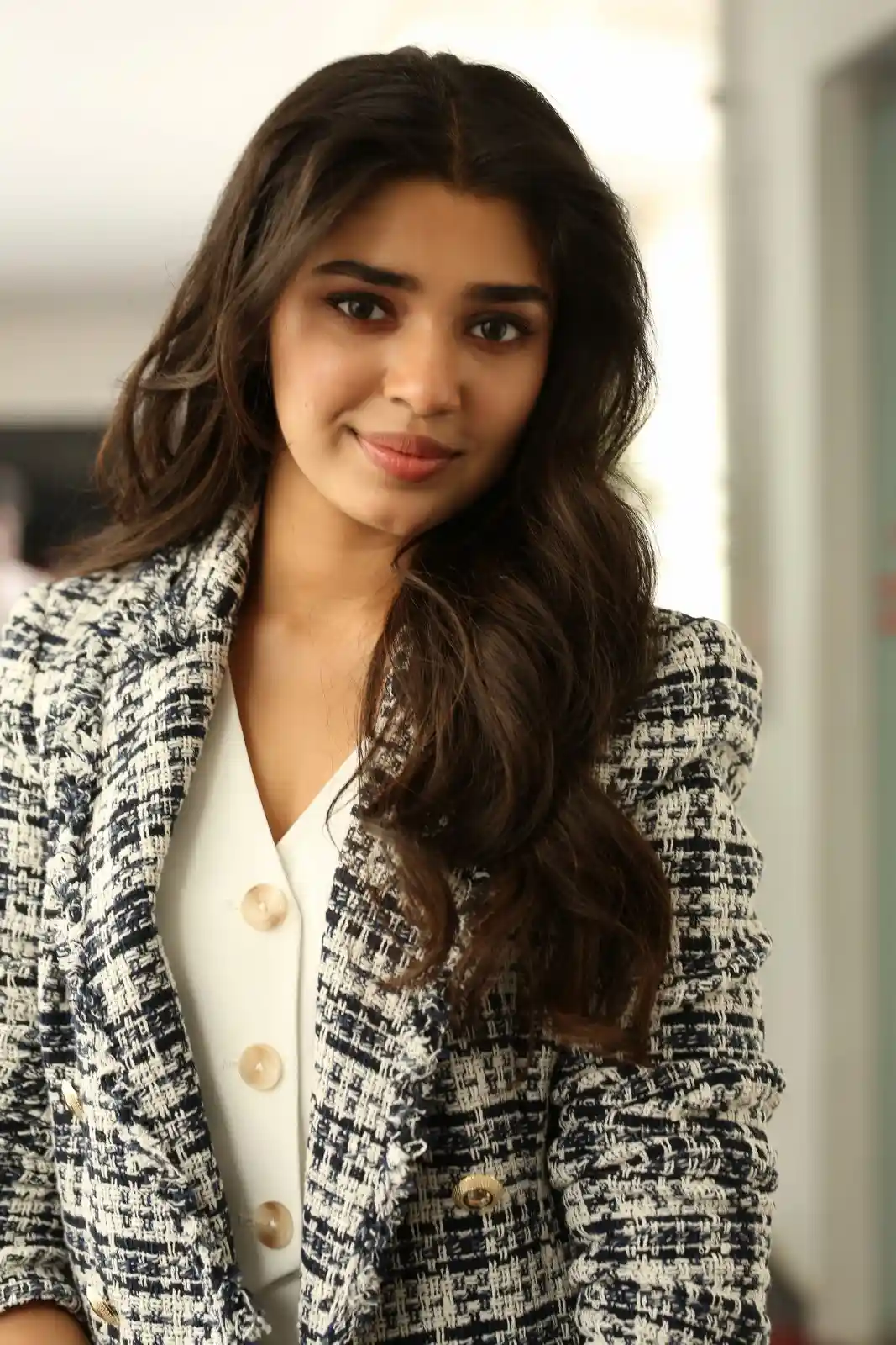 Krithi Shetty cute looks in Custody Success Meet