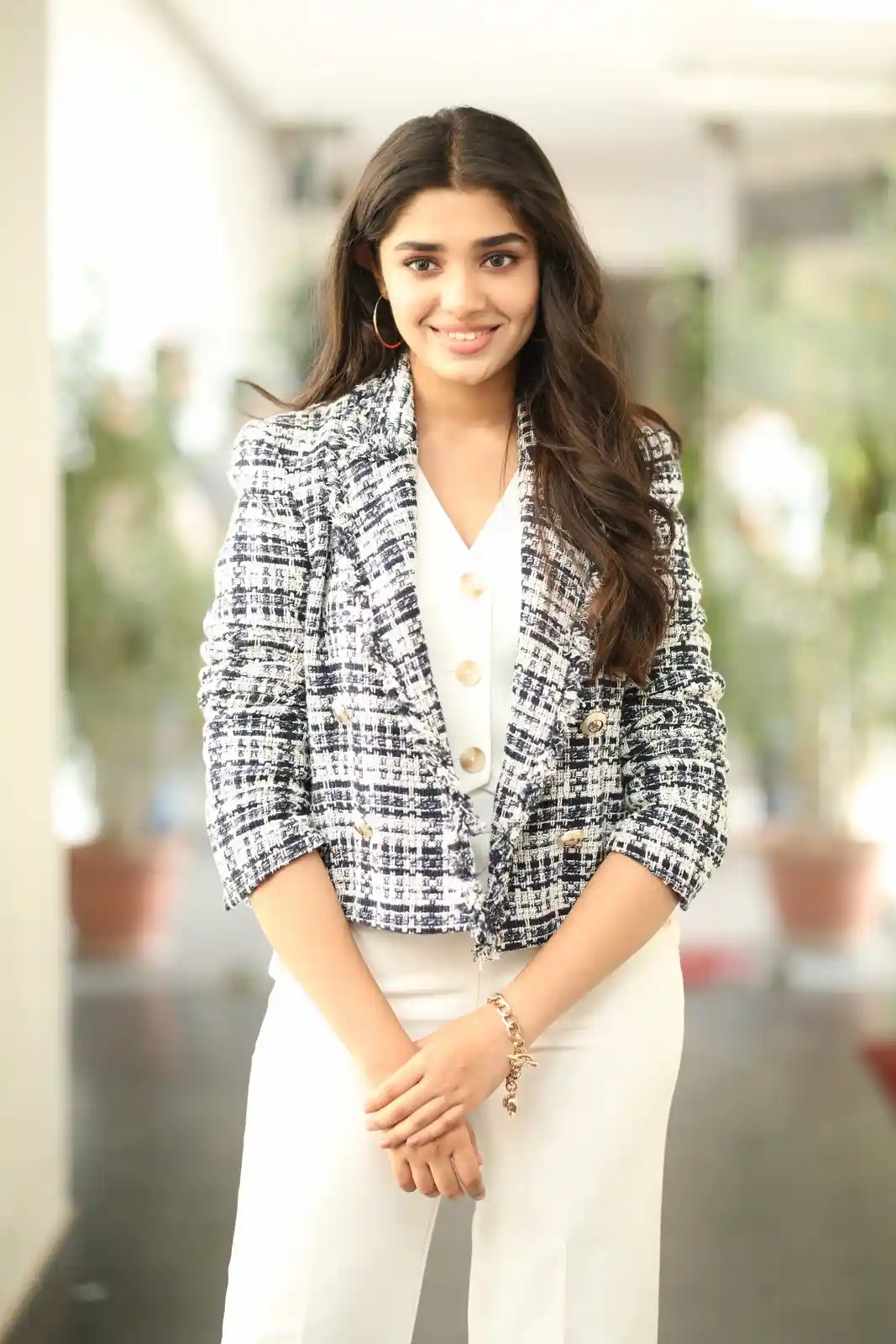 Krithi Shetty cute looks in Custody Success Meet