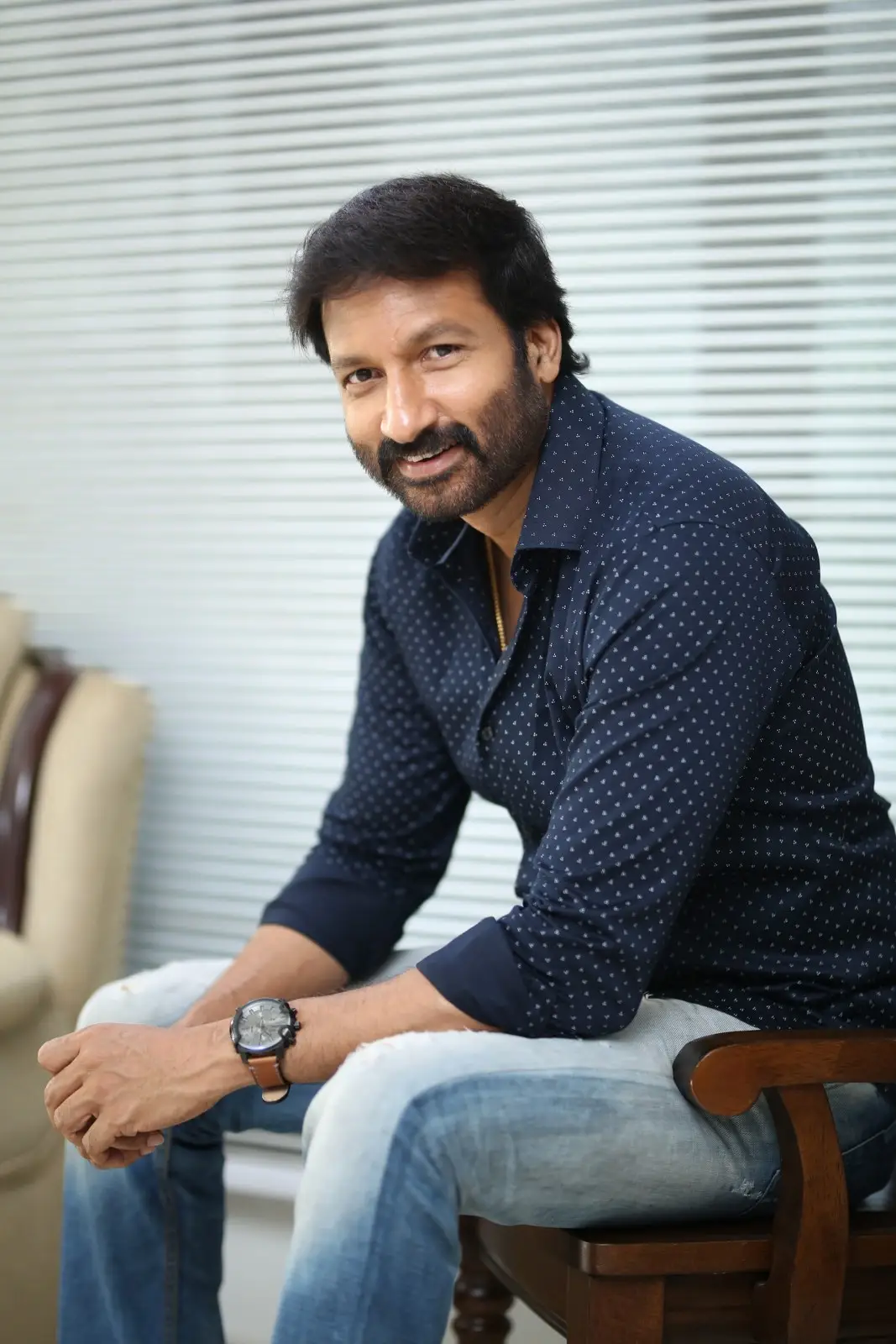 Macho Star Gopichand photos in Ramabanam promotions