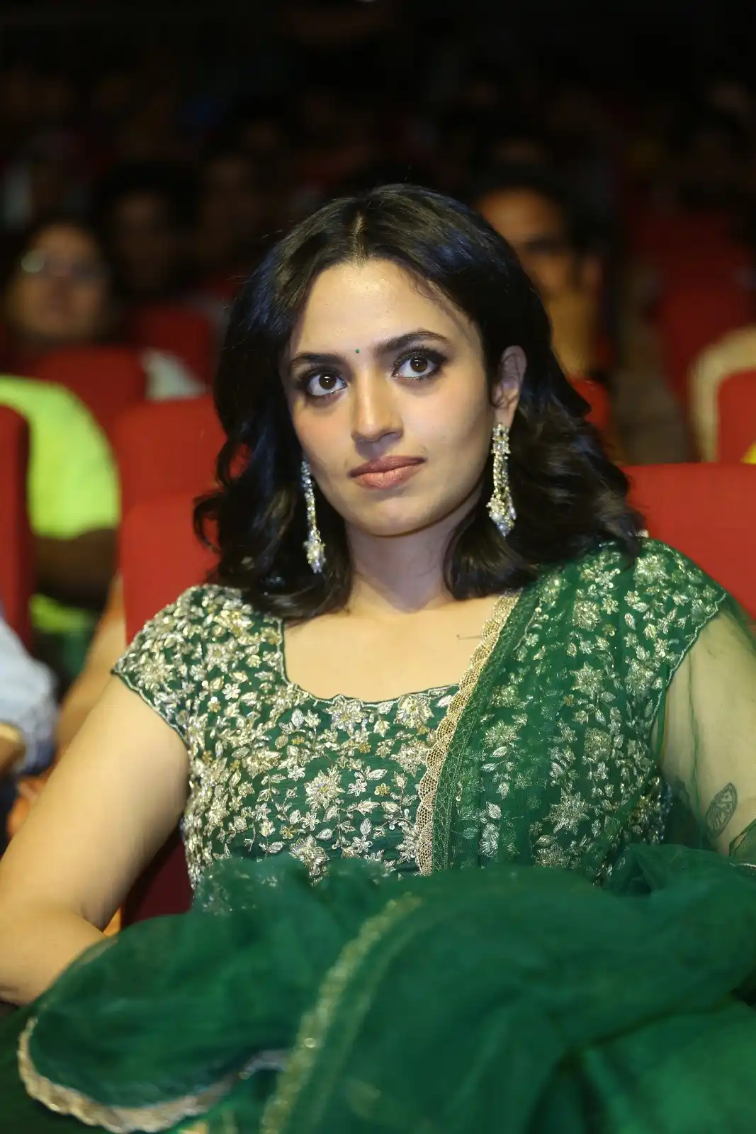 Malvika Nair shines in Anni Manchi Shakunamule Pre Release Event