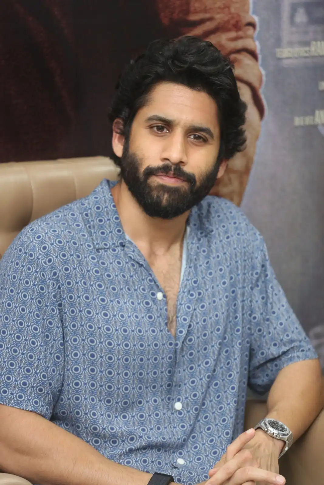 Naga Chaitanya Beard looks at Custody movie promotions