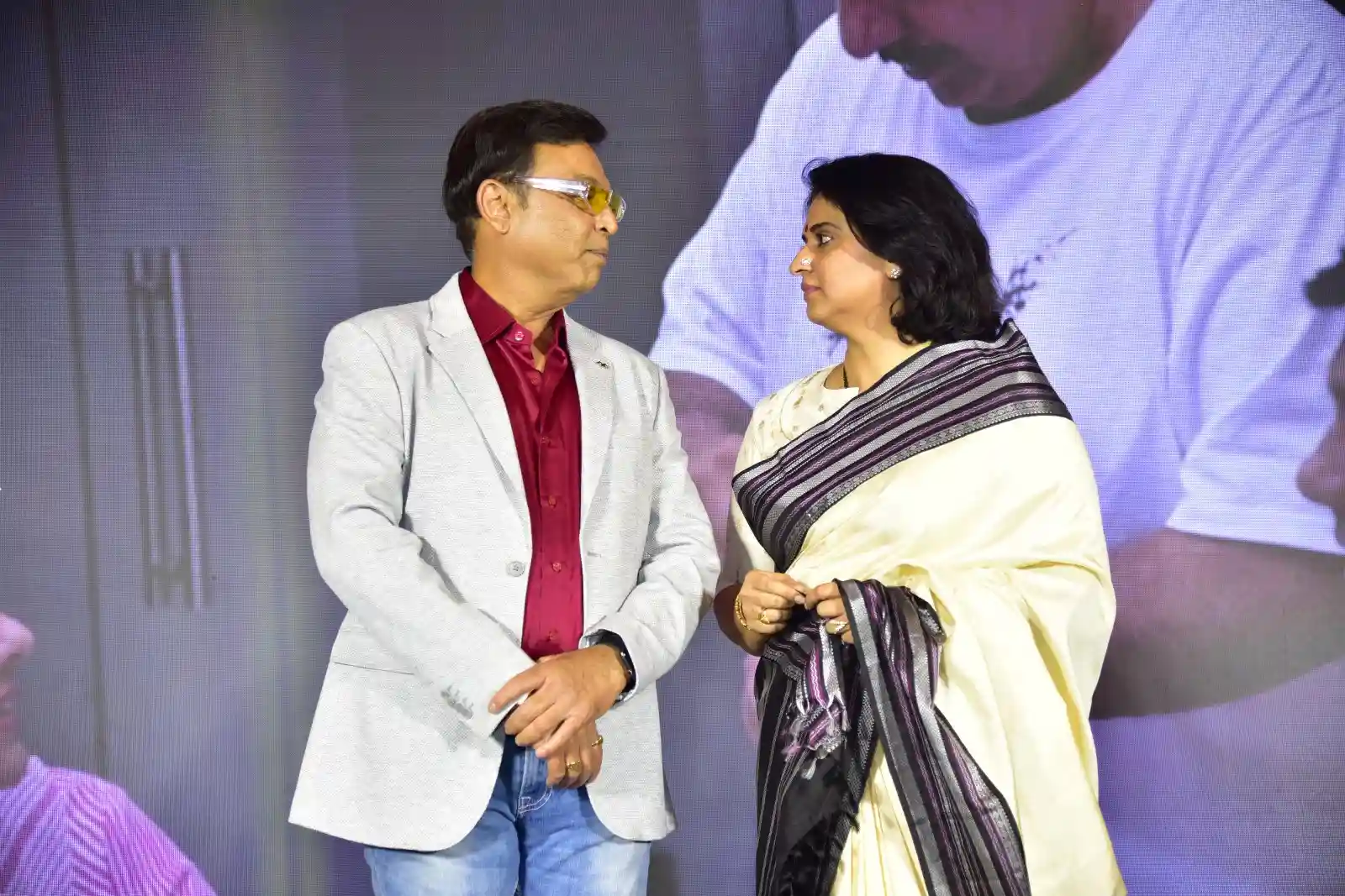 Naresh and Pavithra Lokesh in Malli Pelli Pre Release event