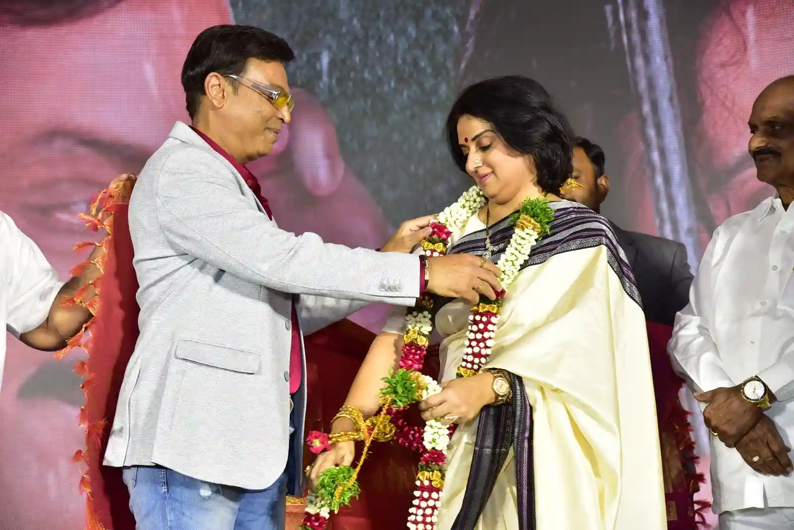 Naresh and Pavithra Lokesh in Malli Pelli Pre Release event