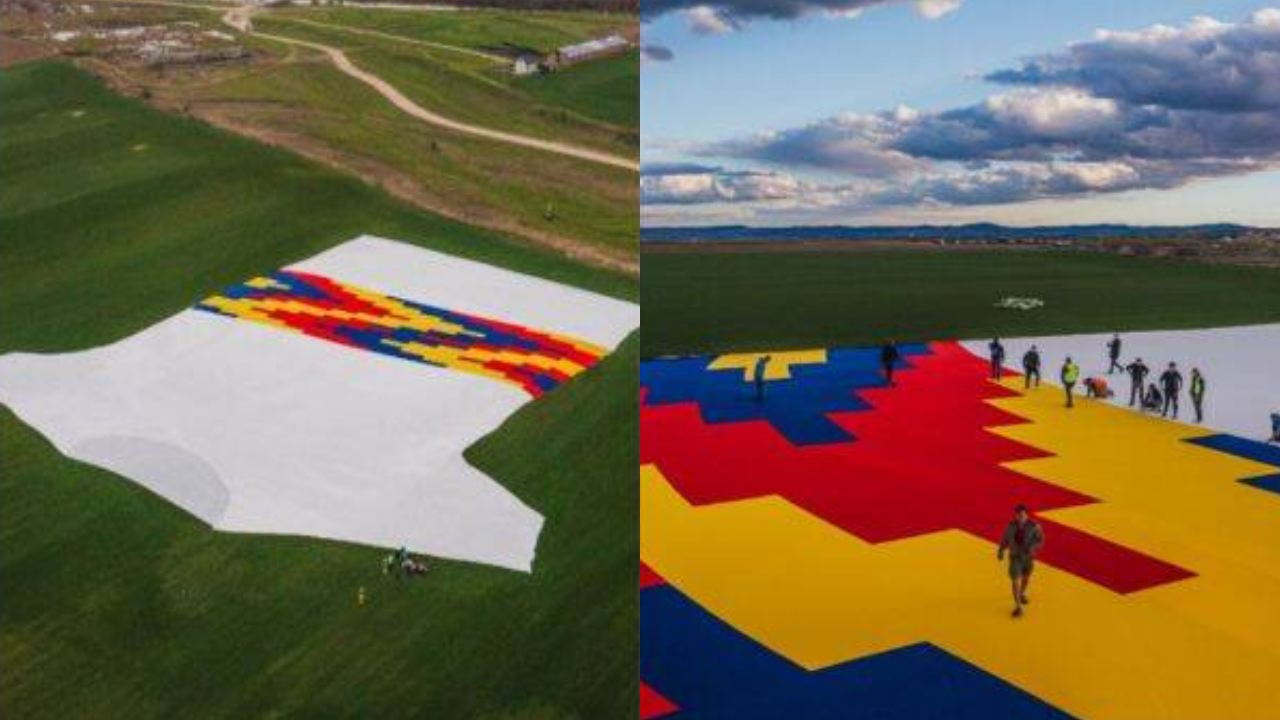 Romania : అతి పెద్ద టీ-షర్టు .. డివైడ్ చేసి 10,000 మంది పేదలకు పంచుతారట