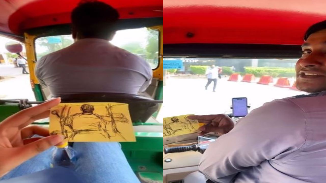 Woman sketching a picture :  ఆటో ఎక్కింది.. దిగేలోపు ఆమె ఏం చేసిందంటే?