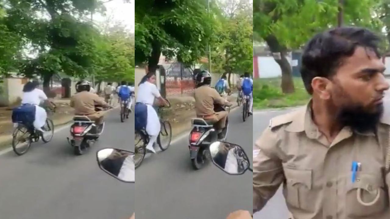 Police harassing girls : బాలికను వేధిస్తూ కెమెరాకి చిక్కిన లక్నో పోలీస్.. రక్షణ కల్పించాల్సిన పోలీస్ ఇలా….